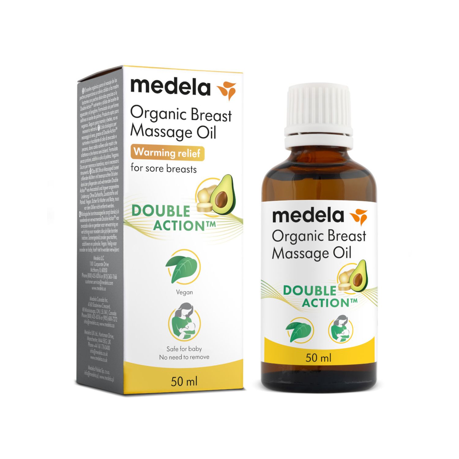 Olio bio per massaggio seno 50 ml - medela - Medela