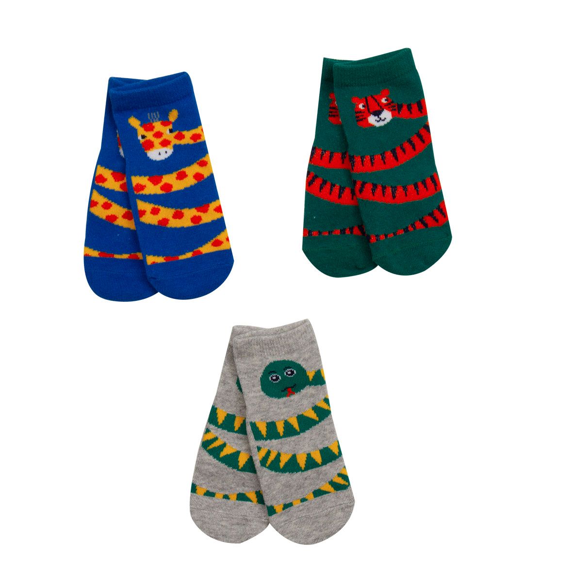 Mawi calza corta bimba pack x3 animali 15/18 - Mawi