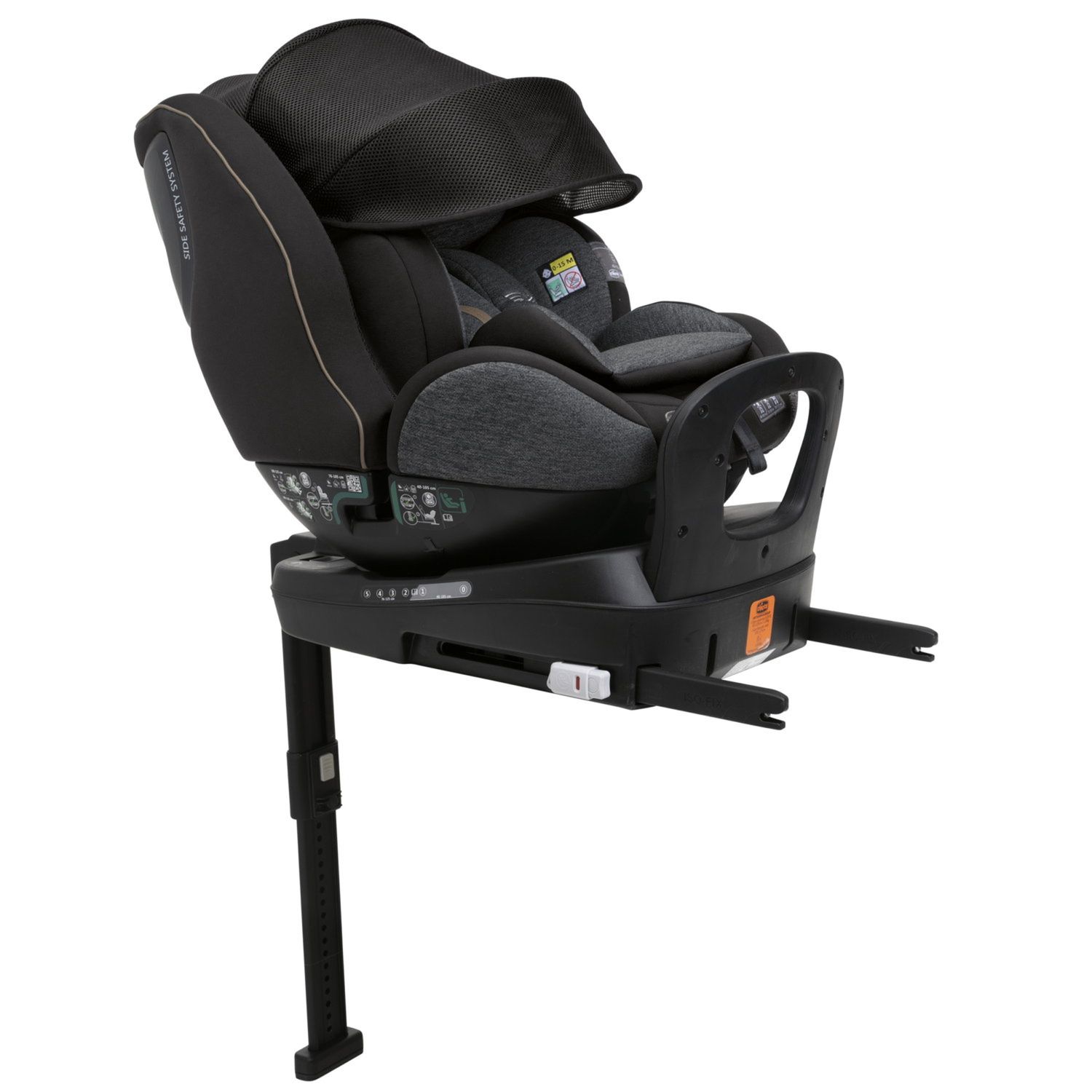 Seggiolino seat3fit air (40-125 cm) black melange - chicco - Chicco
