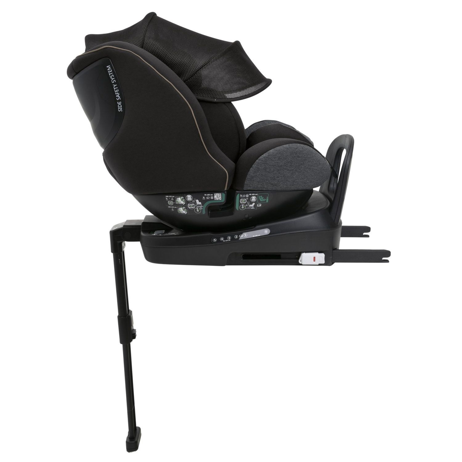Seggiolino seat3fit air (40-125 cm) black melange - chicco - Chicco