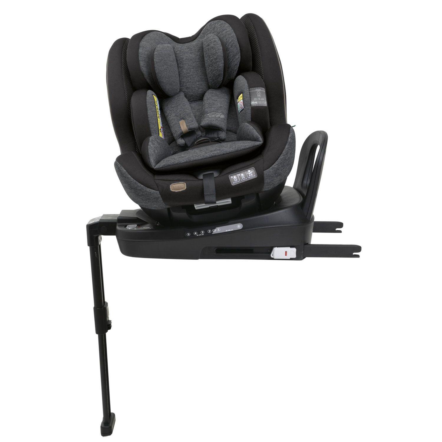 Seggiolino seat3fit air (40-125 cm) black melange - chicco - Chicco