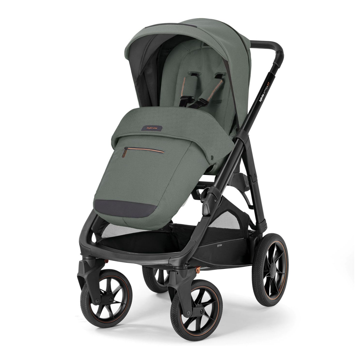 Passeggino aptica xt colore taiga green total black - inglesina - Inglesina