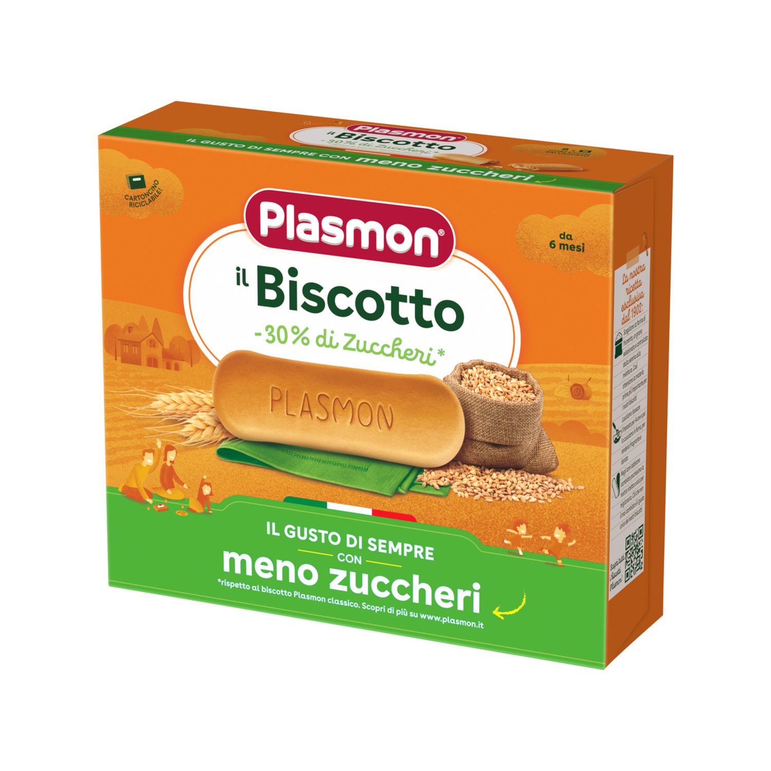 Biscotto plasmon con il -30% di zucchero 320 g - plasmon - Plasmon