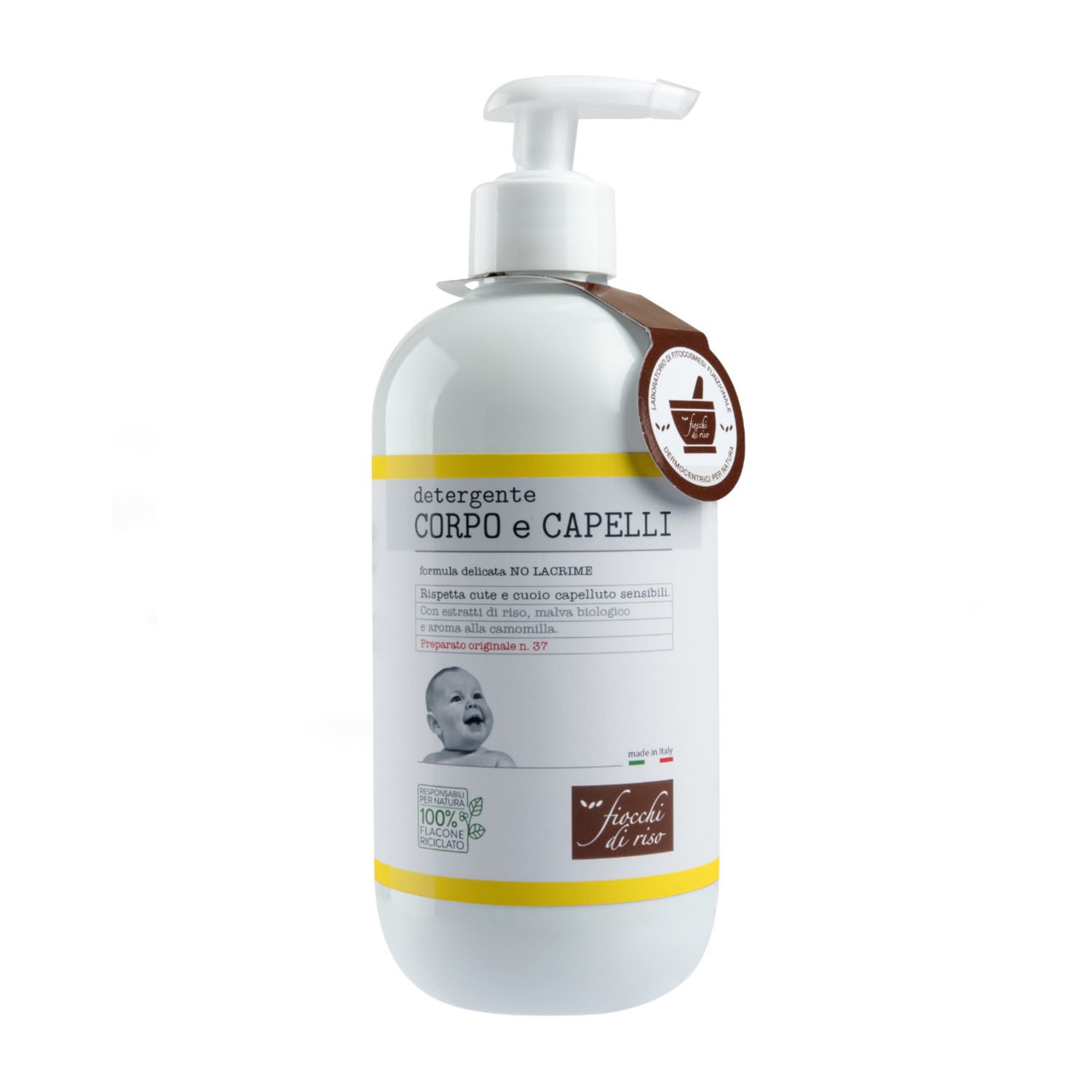 Detergente corpo e capelli camomilla 400ml - fiocchi di riso - Fiocchi di Riso