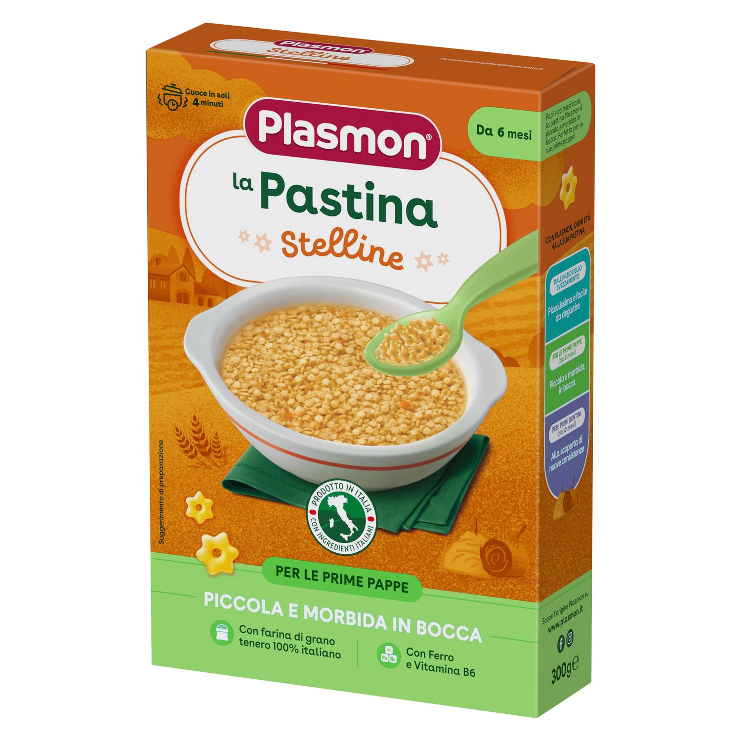 La pastina stelline 6m+ 300 gr - plasmon - Plasmon