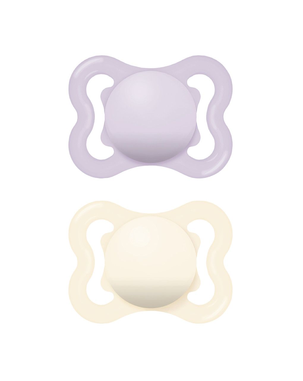 Succhietti air 2-6m caucciù bio-circolare conf. doppia viola/panna - mam - Mam