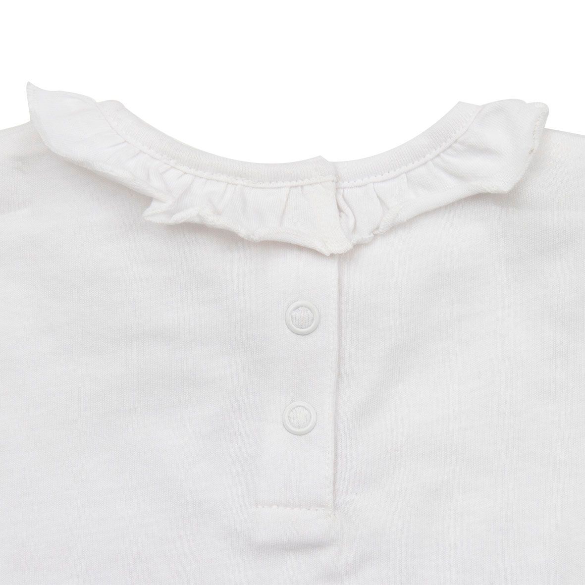 Mawi t-shirt jer con frill al collo e ricamo - Mawi