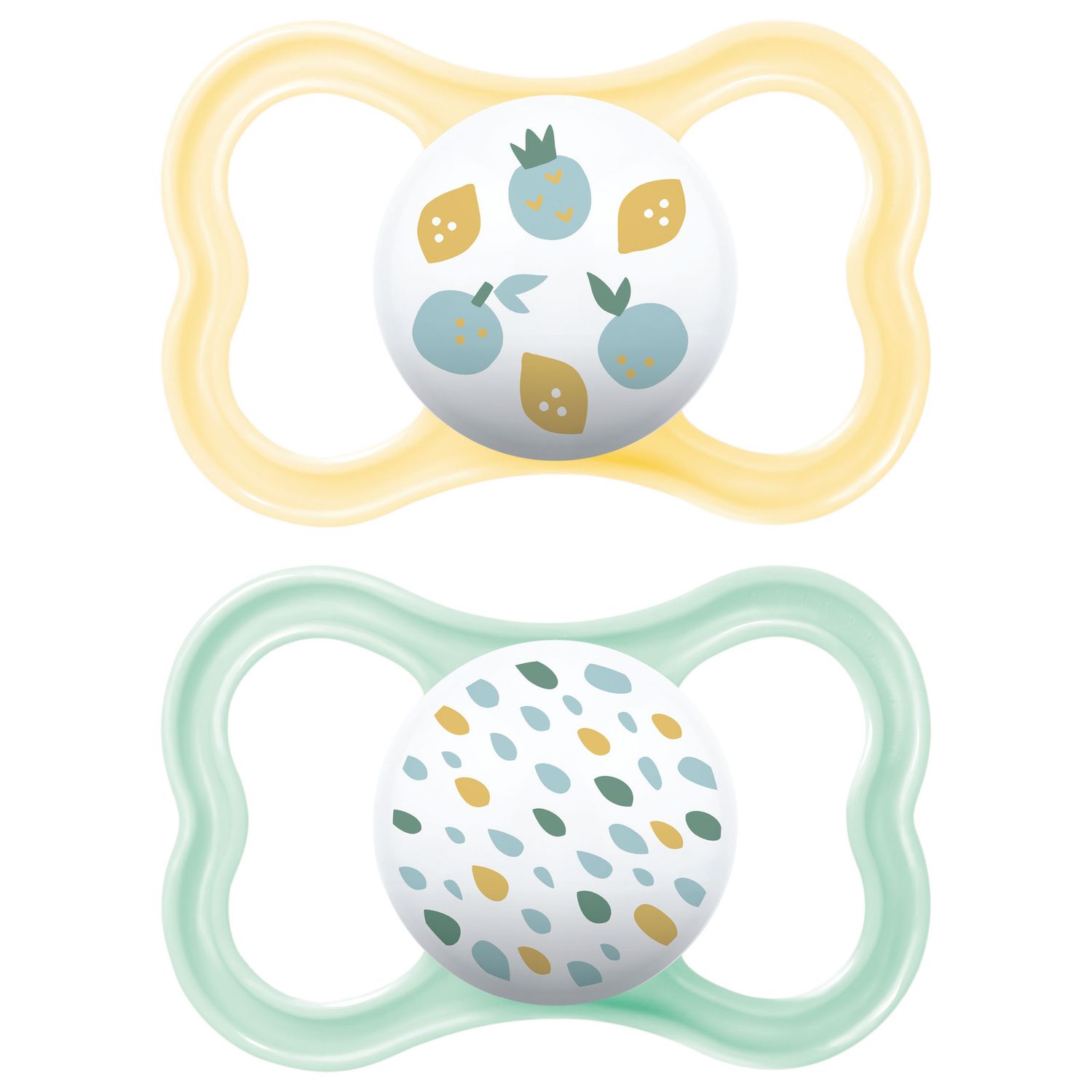 Succhietti air 6+ silicone bio-circolare conf. doppia giallo/verde - mam - Mam