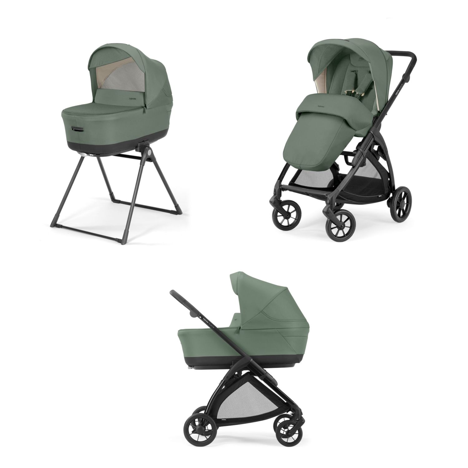 Electa system duo colore murray green telaio total black - inglesina - Inglesina