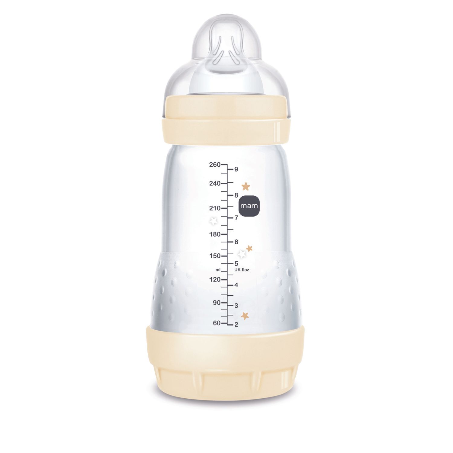 Biberon easy start 260ml bio-circolare conf. singola beige - mam - Mam