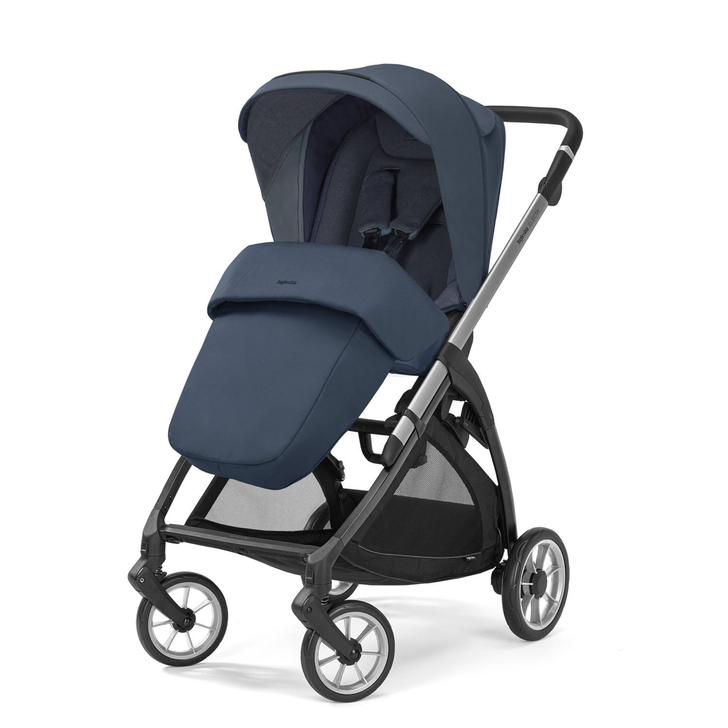 Electa system quattro darwin recline colore hudson blue telaio silver black - inglesina - Inglesina