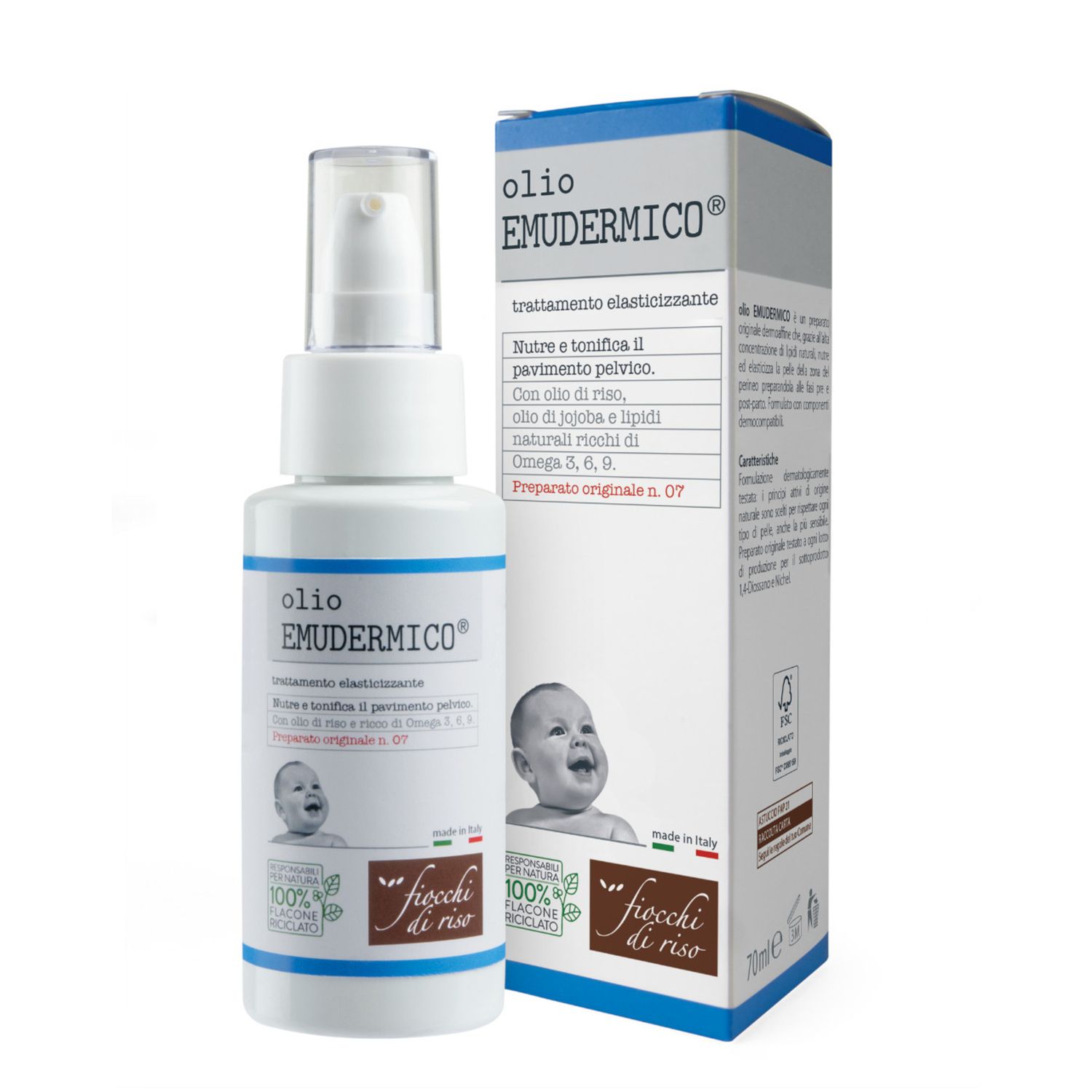 Olio emudermico 70ml - fiocchi di riso - Fiocchi di Riso