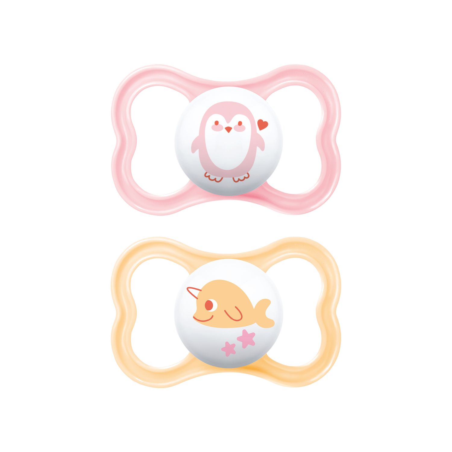 Succhietti air 16+ silicone bio-circolare conf. doppia rosa/giallo - mam - Mam