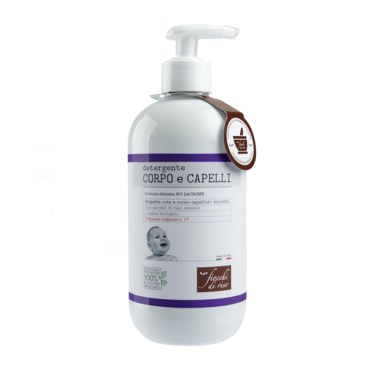 Detergente corpo e capelli 400ml - fiocchi di riso - Fiocchi di Riso