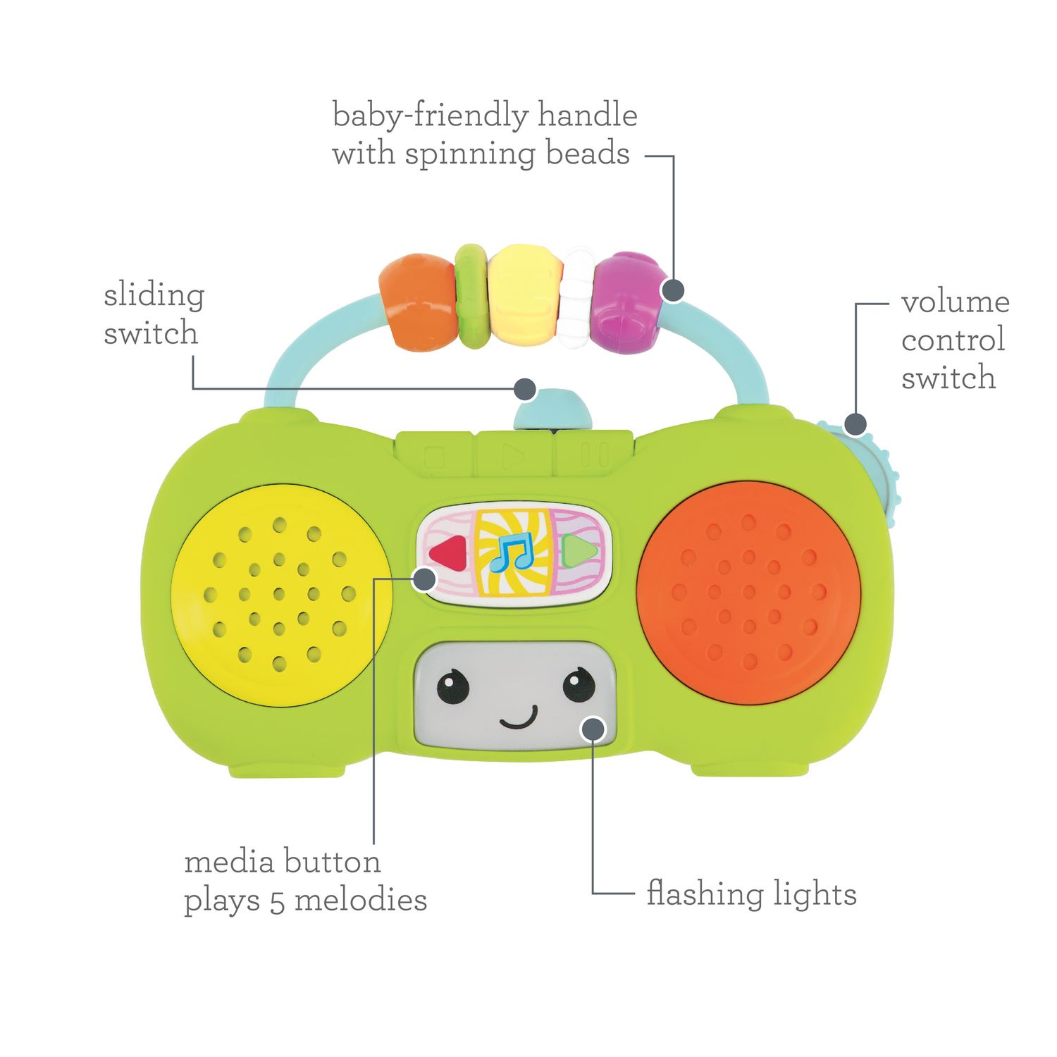Mini boombox con suoni - infantino - Infantino