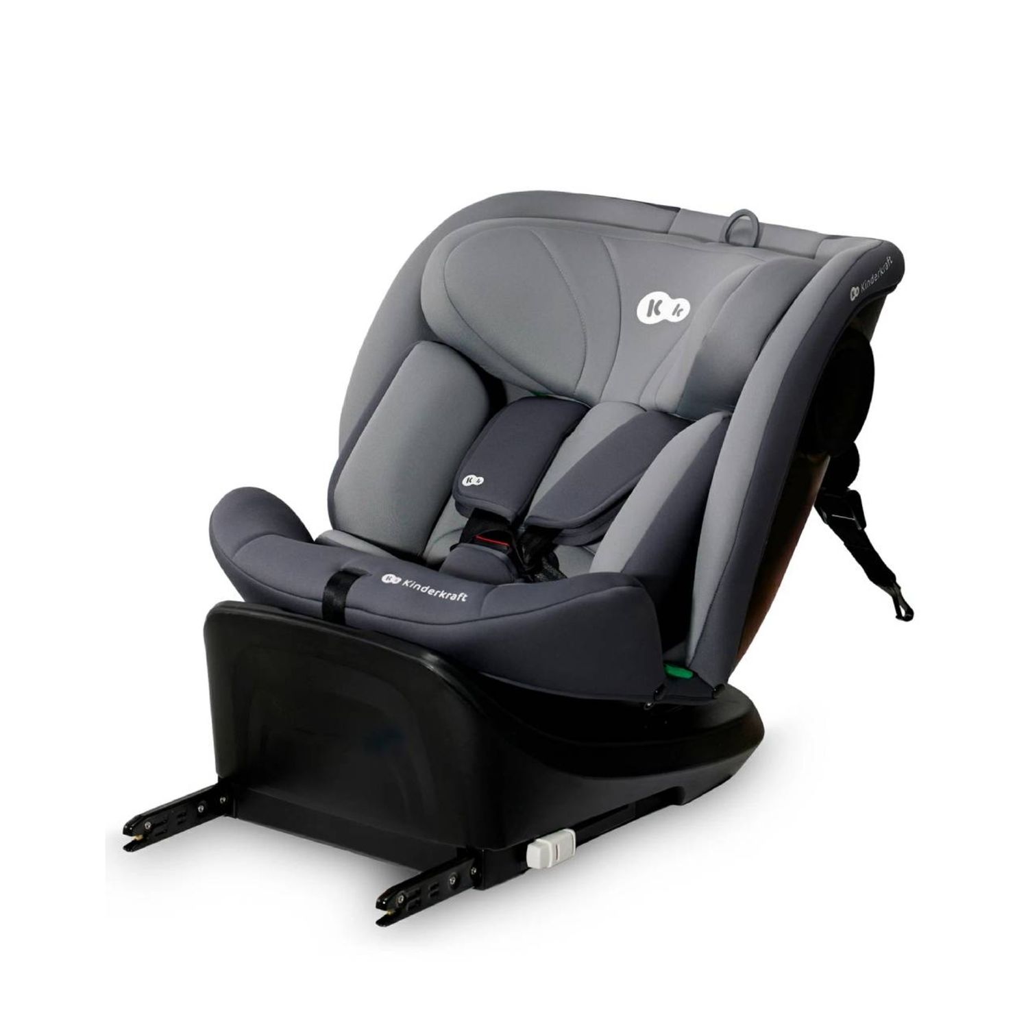Kinderkraft seggiolino auto i-grow i-size grey 40-150cm con base girevole - KinderKraft