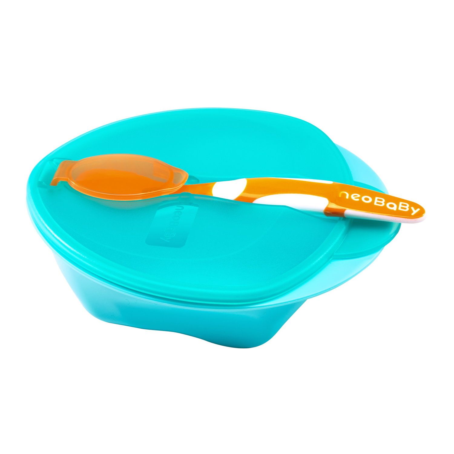 Neobaby  set pappa con cucchiaio 6m + - colori assortiti - - Neo Baby