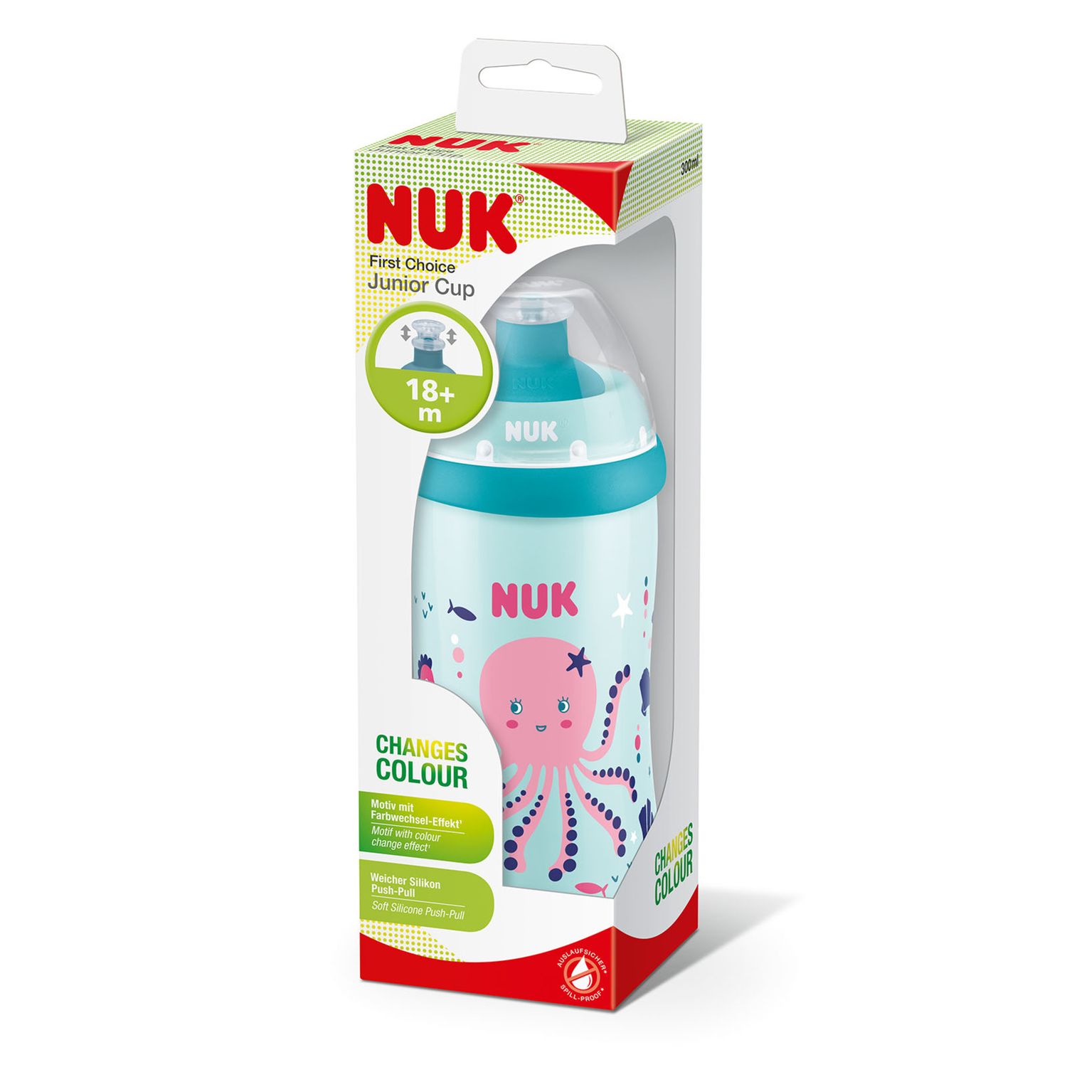 Nuk junior cup 300 ml con effetto camaleonte 18+ mesi - Nuk