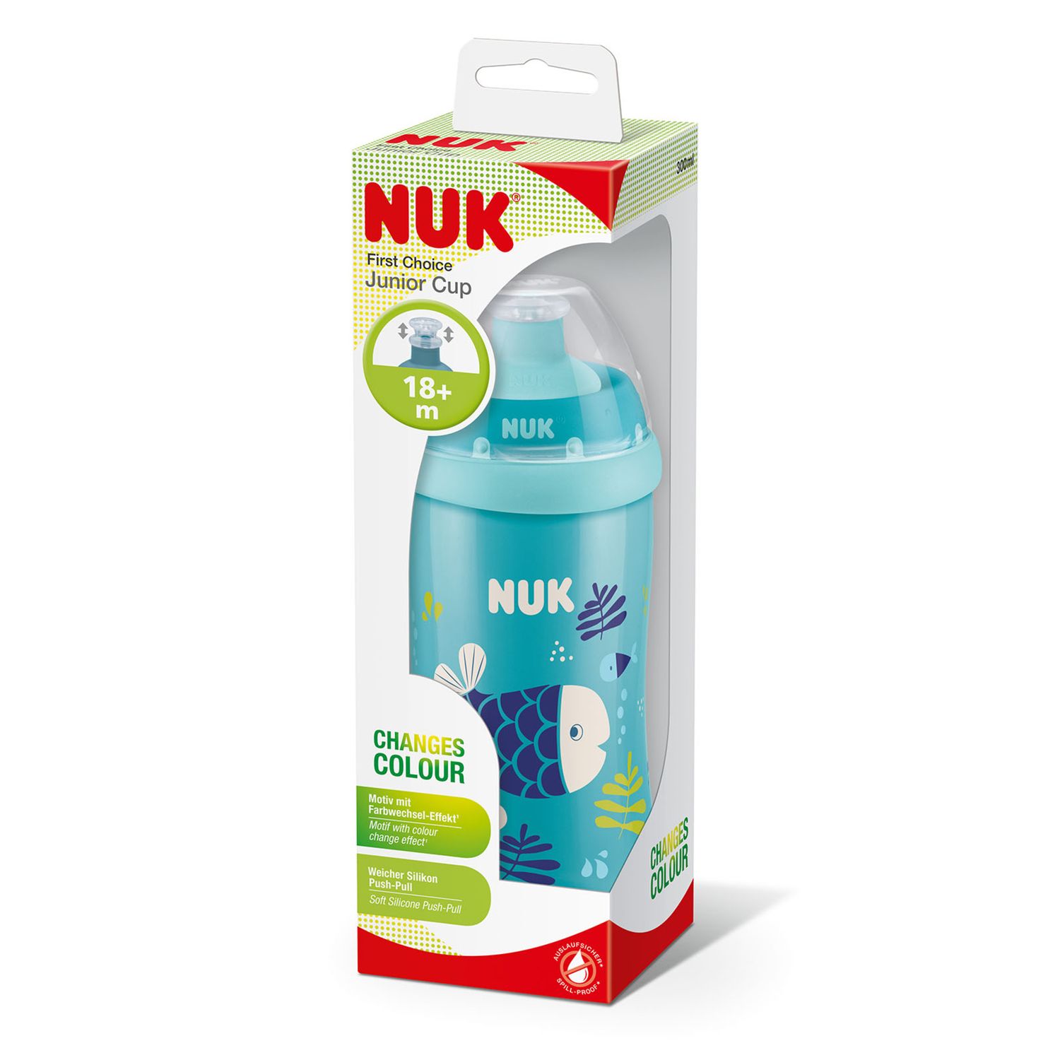 Nuk junior cup 300 ml con effetto camaleonte 18+ mesi - Nuk