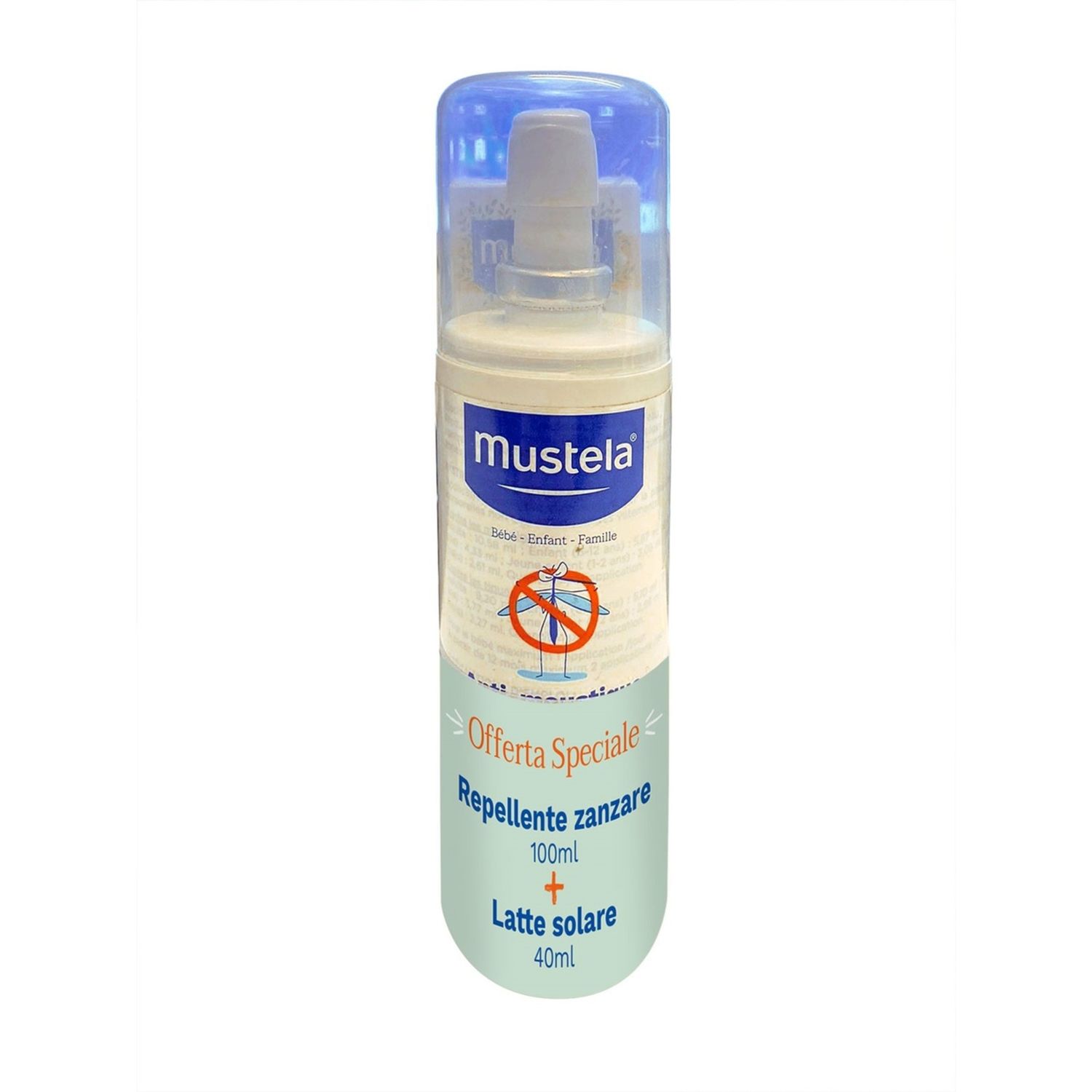 Mustela latte solare 40 ml spf50+ con repellente antizanzare 100 ml - Mustela