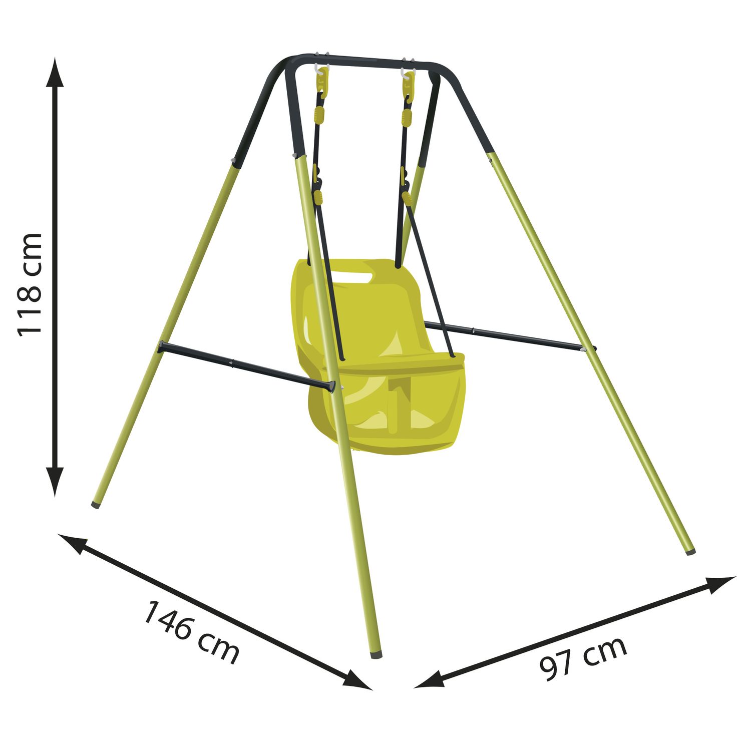 Baby altalena in metallo 6m+ - sun & sport - Sun&Sport