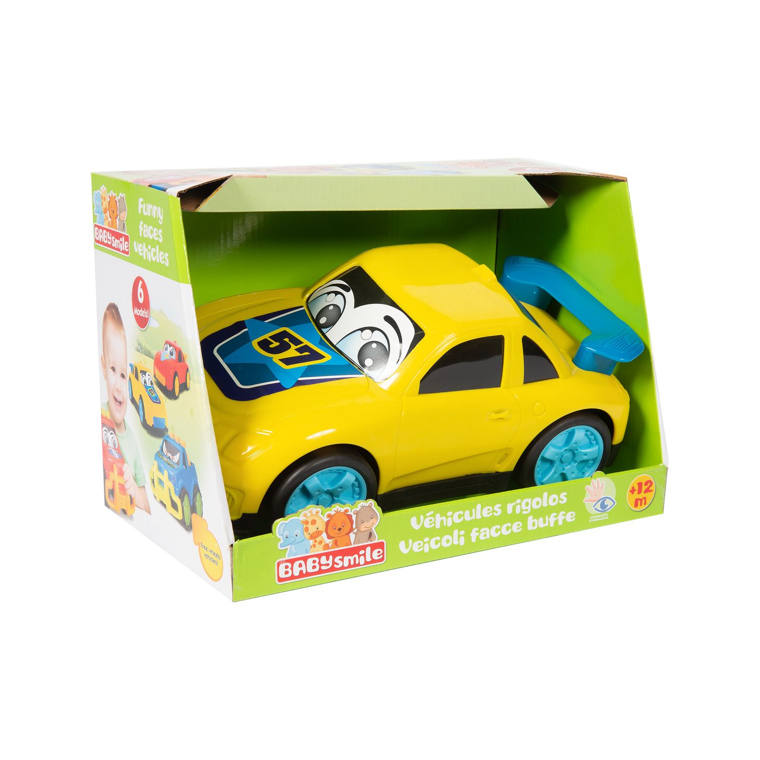 Veicoli facce buffe assortito - baby smile - Baby Smile