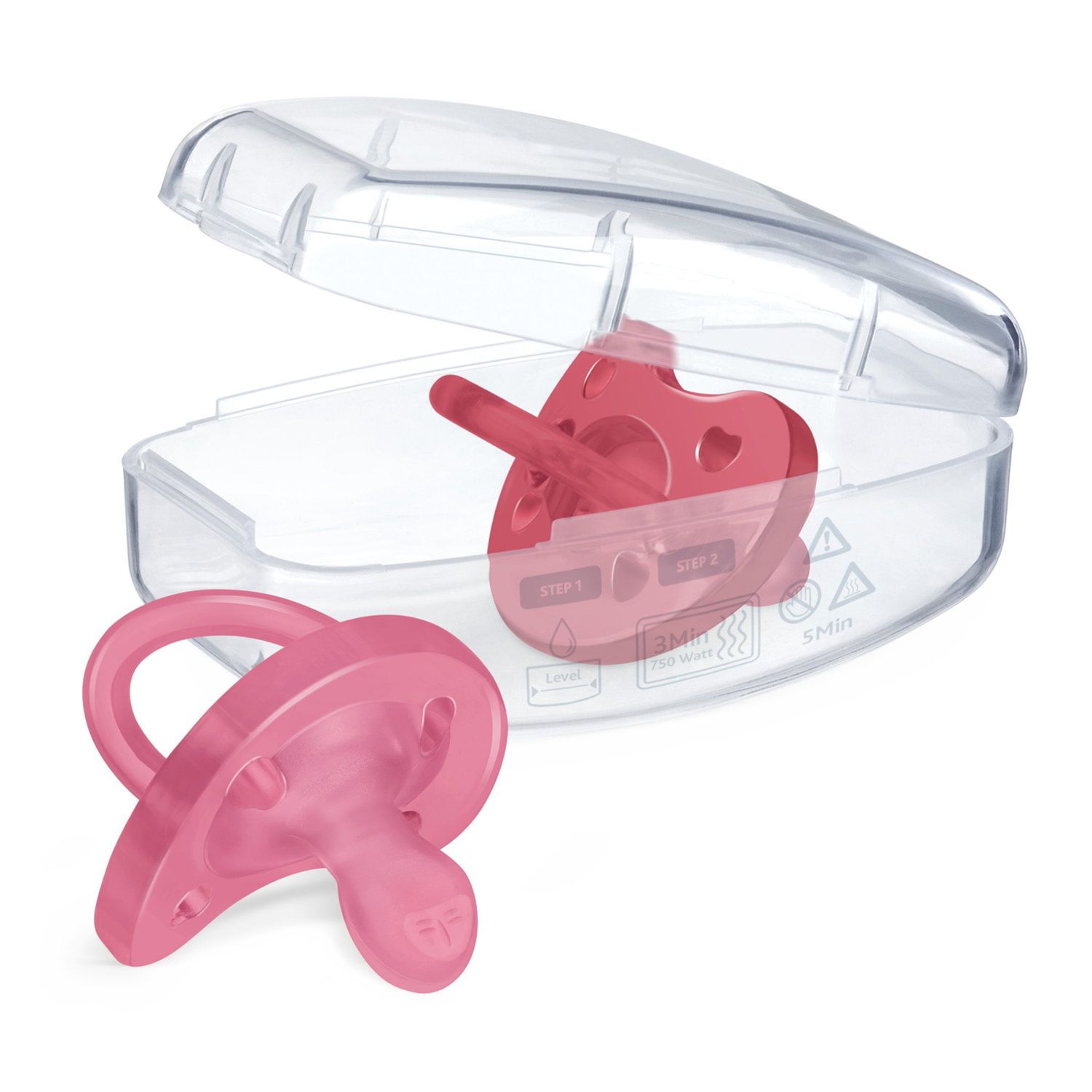 Chicco - gommotto silicone rosa 16-36m 2pz - Chicco