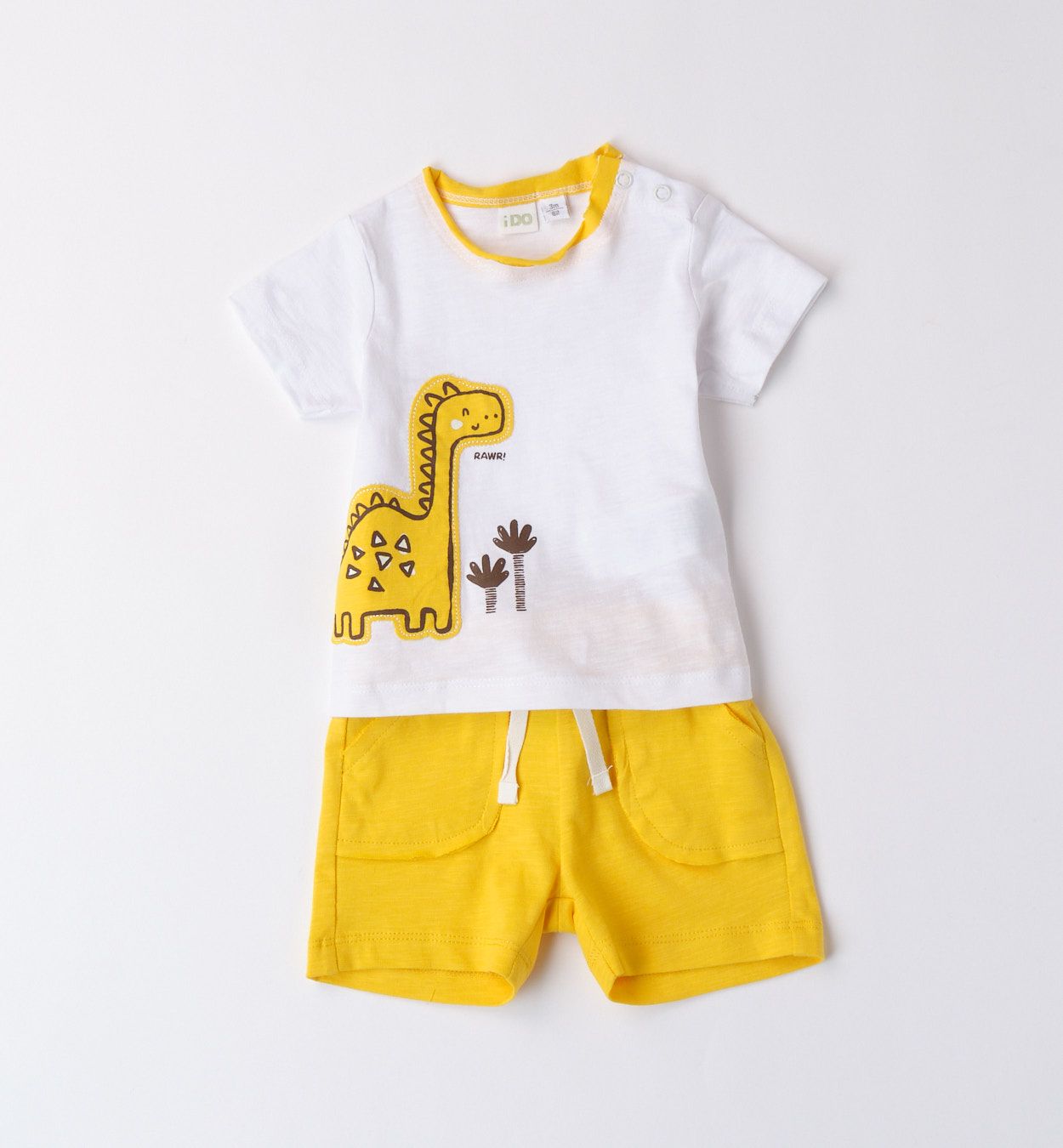 Ido set corto 2 pezzi ts giraffa e short giallo - IDO
