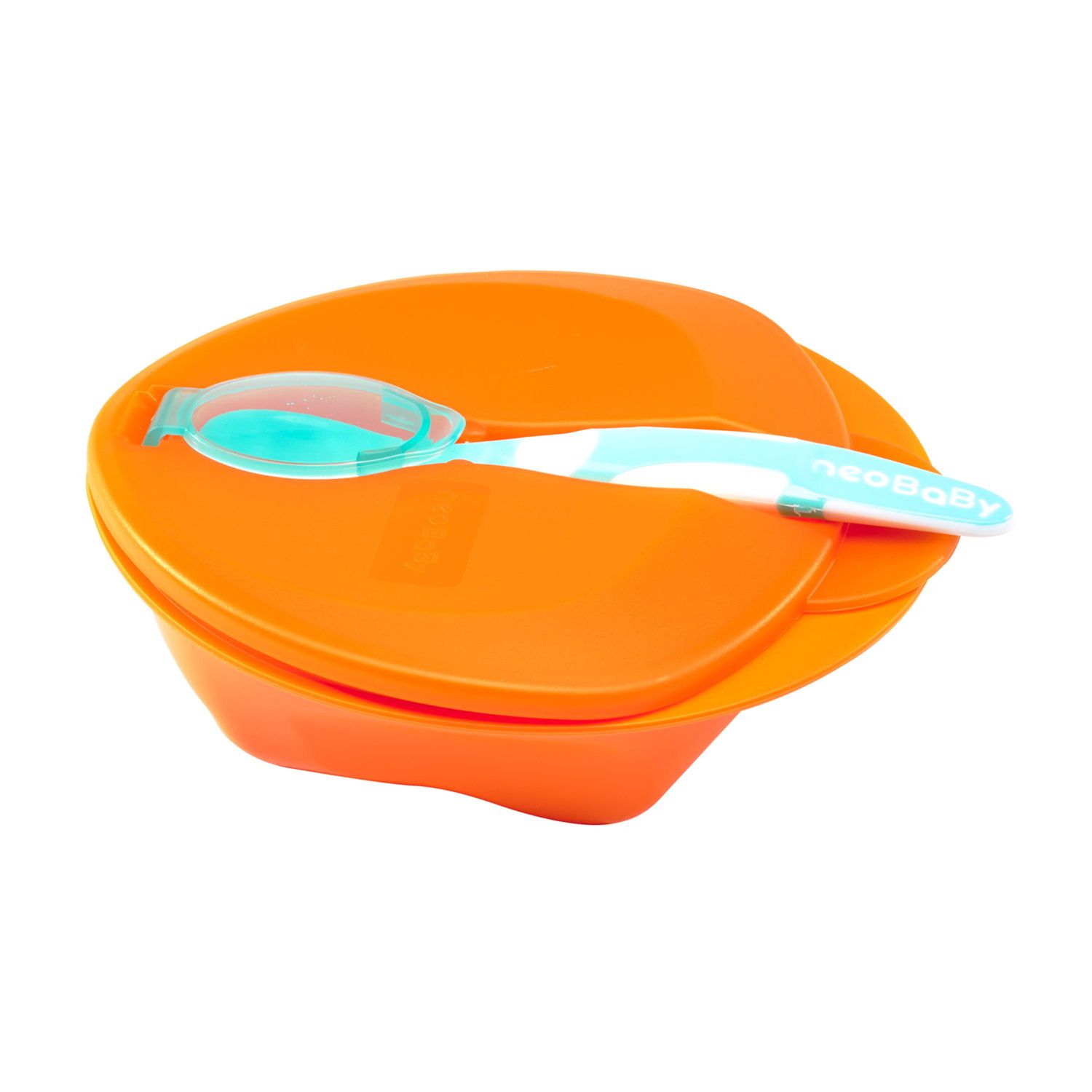 Neobaby  set pappa con cucchiaio 6m + - colori assortiti - - Neo Baby