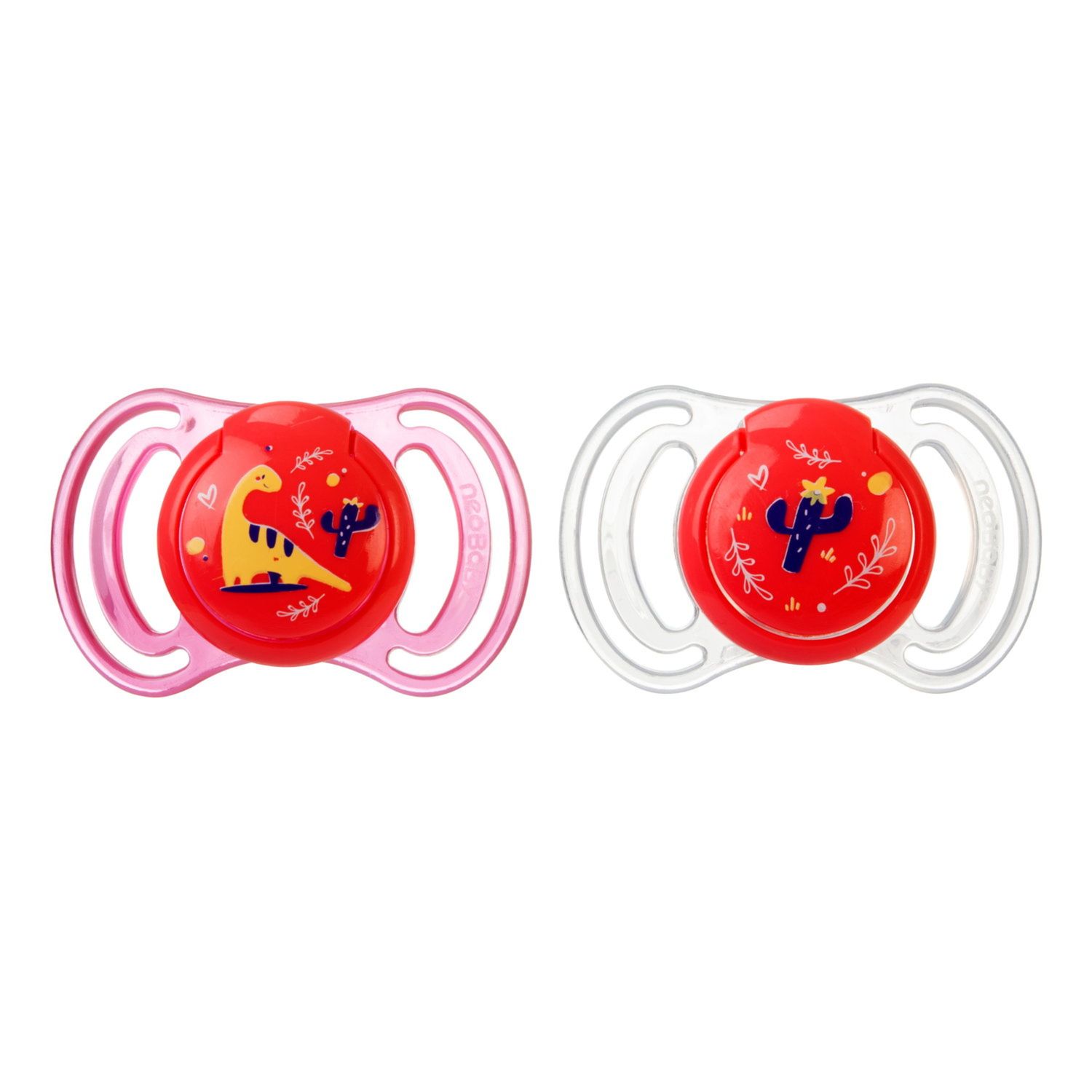 Neobaby  succhietto anatomico silicone maxi 12m+ rosa 2pz - Neo Baby