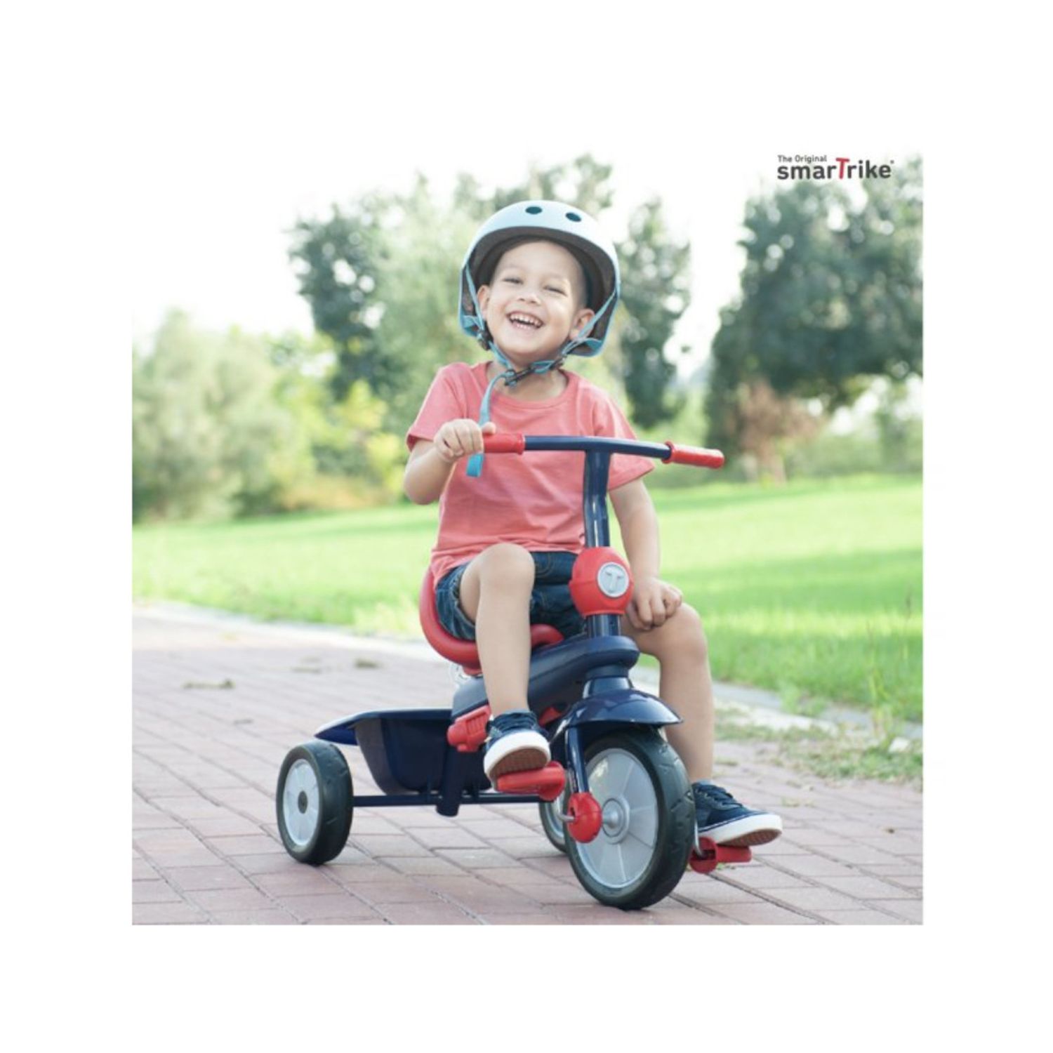 Tiriciclo 4 in 1 vanilla rosso e blu navy - smart trike - Smart Trike