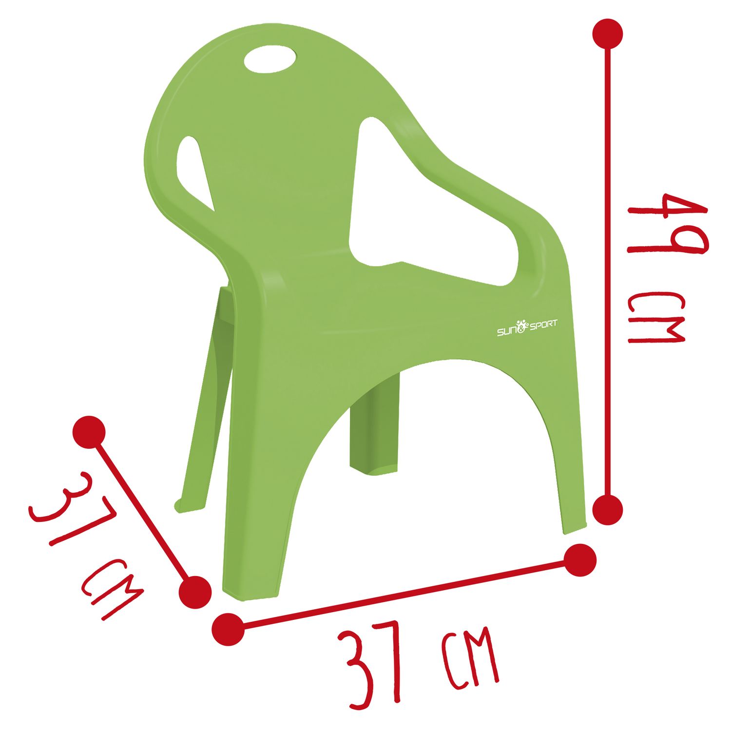 Sedia in plastica in diversi colori - sun & sport - Sun&Sport