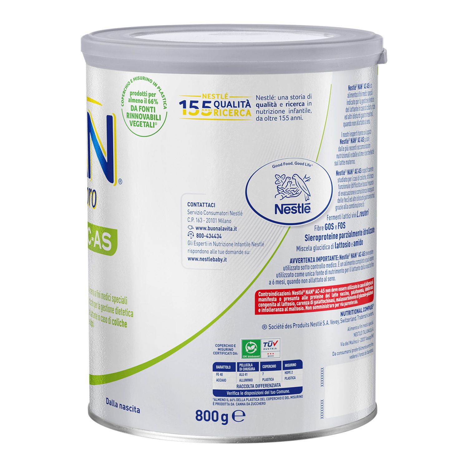Nestlé nan expert pro ac-as latte in polvere latta 800g - Nestlé
