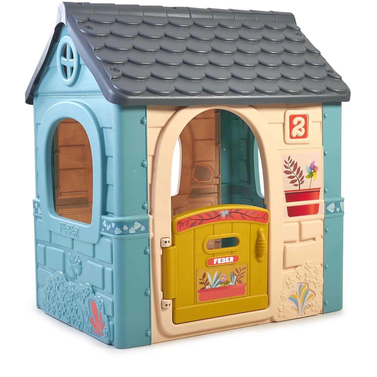 Casetta per bambini con porta apribile - colori pastello 2+ - feber - Feber