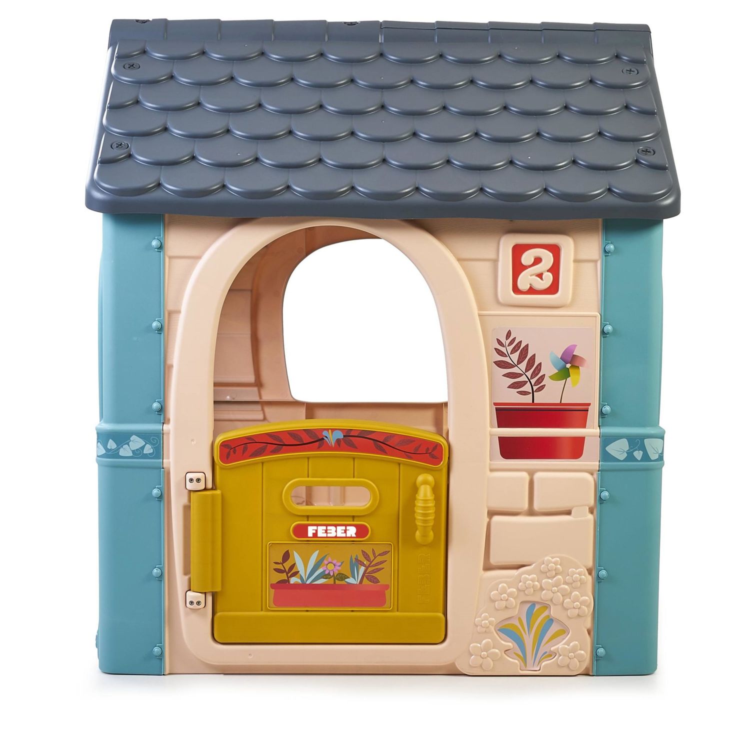 Casetta per bambini con porta apribile - colori pastello 2+ - feber - Feber