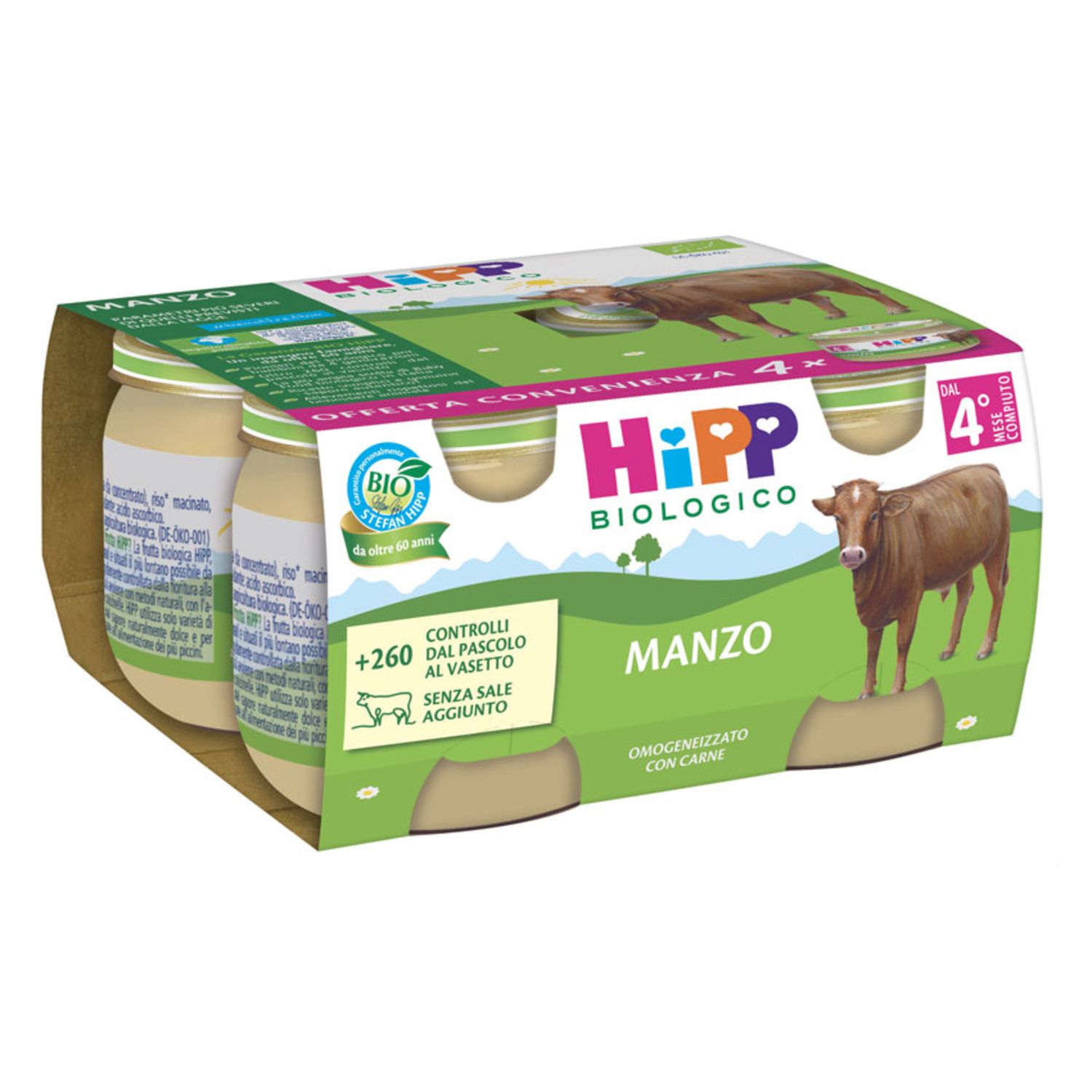 Hipp omogeneizzato manzo 4x80g - Hipp Baby