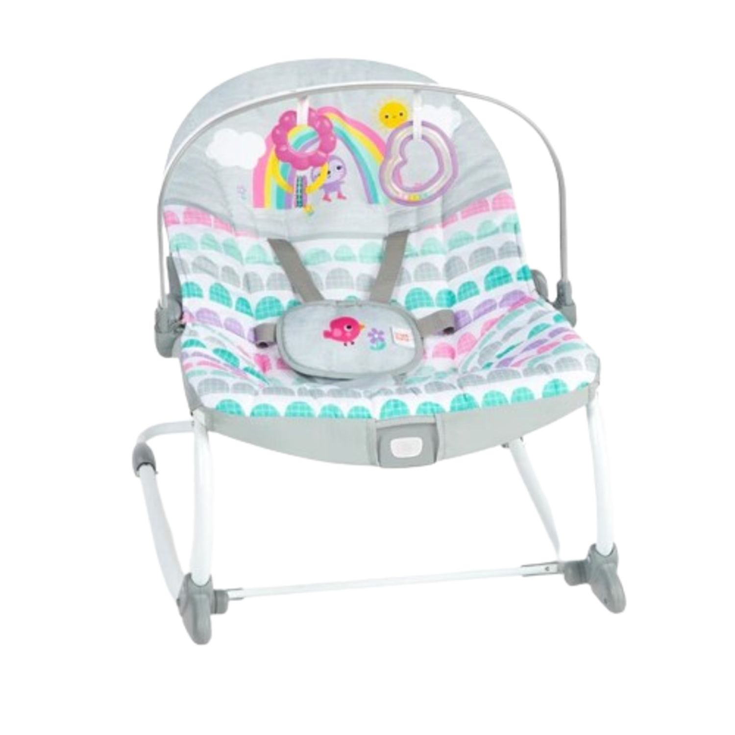 Bright starts rosy rainbow infant to toddler rocker - Bright Starts