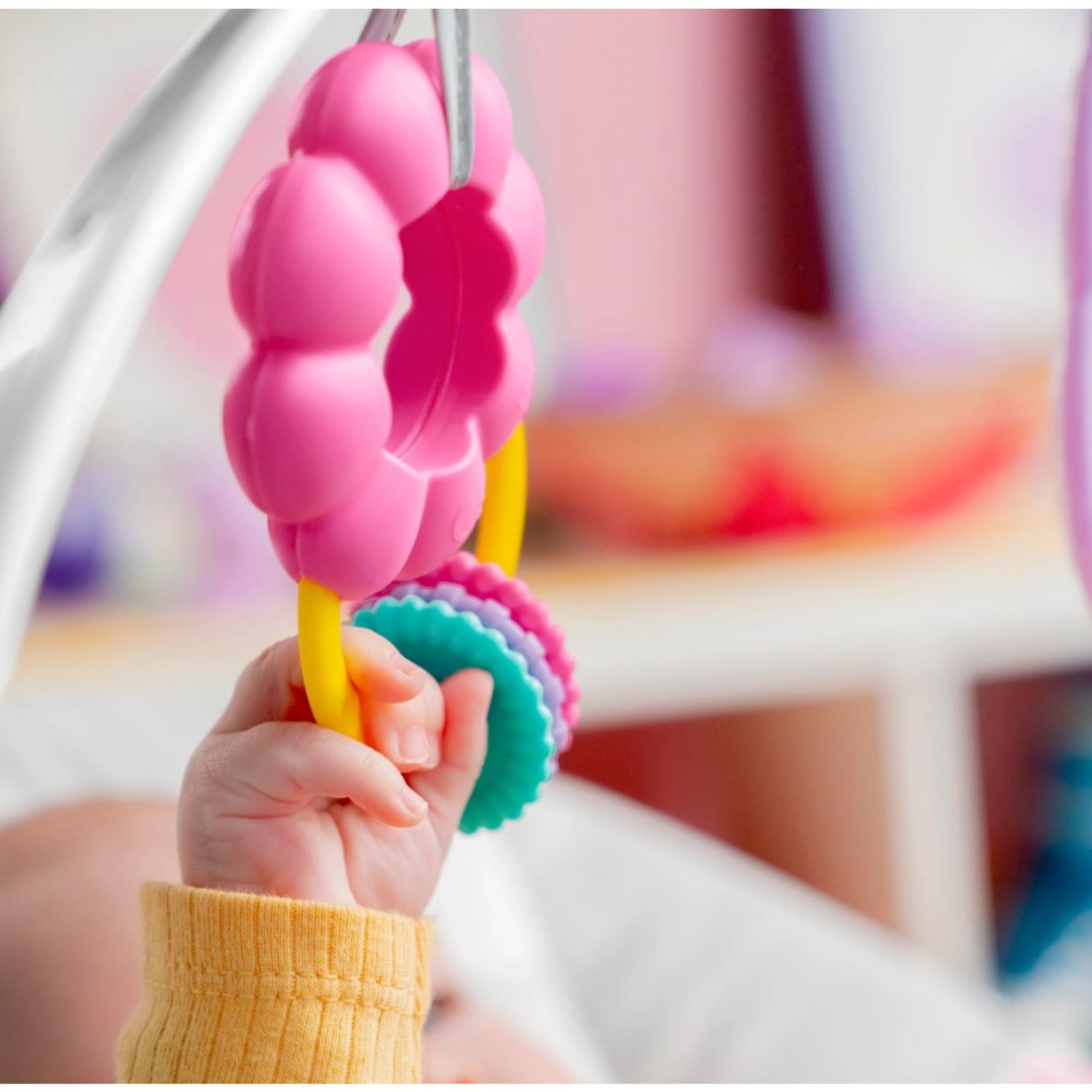 Bright starts rosy rainbow infant to toddler rocker - Bright Starts