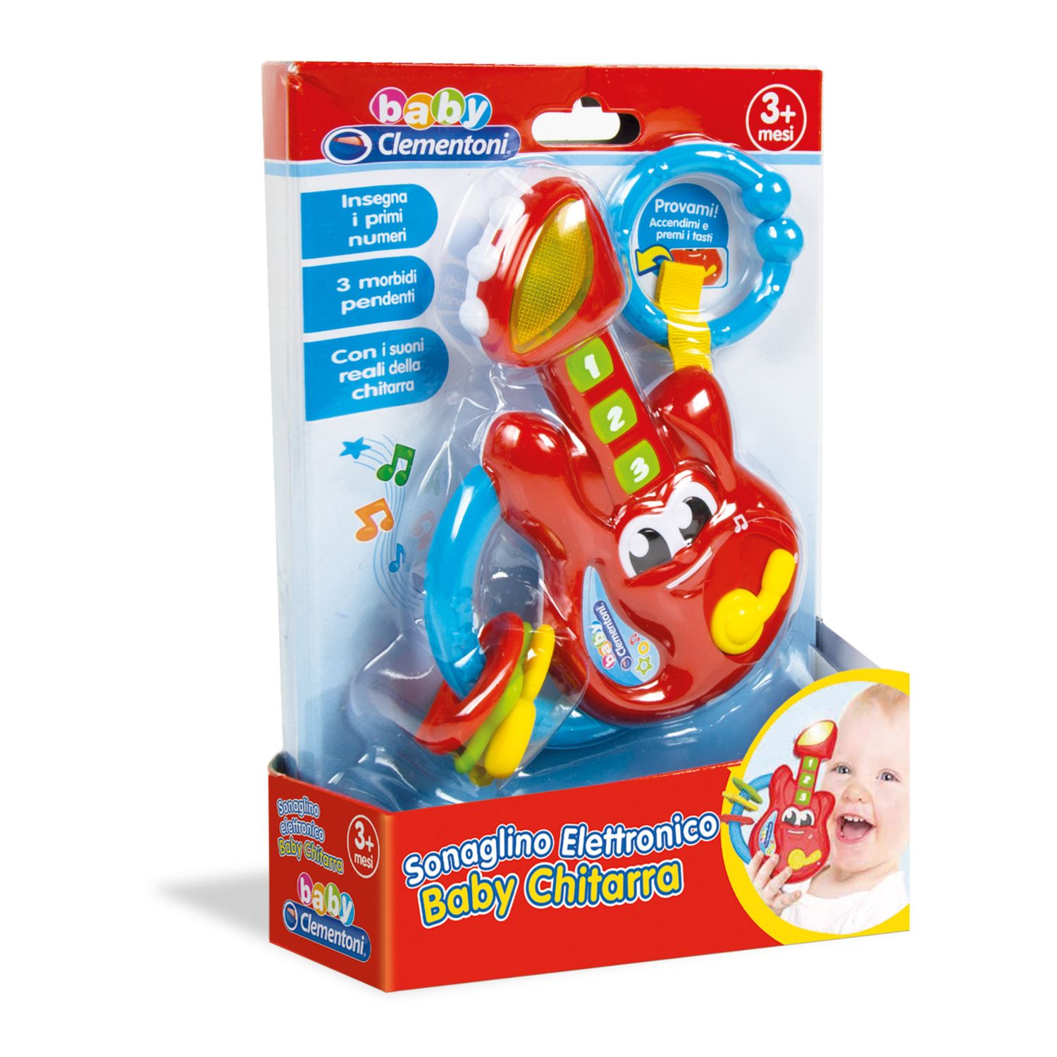 Baby clementoni - sonaglino elettronico baby chitarra - Baby Clementoni