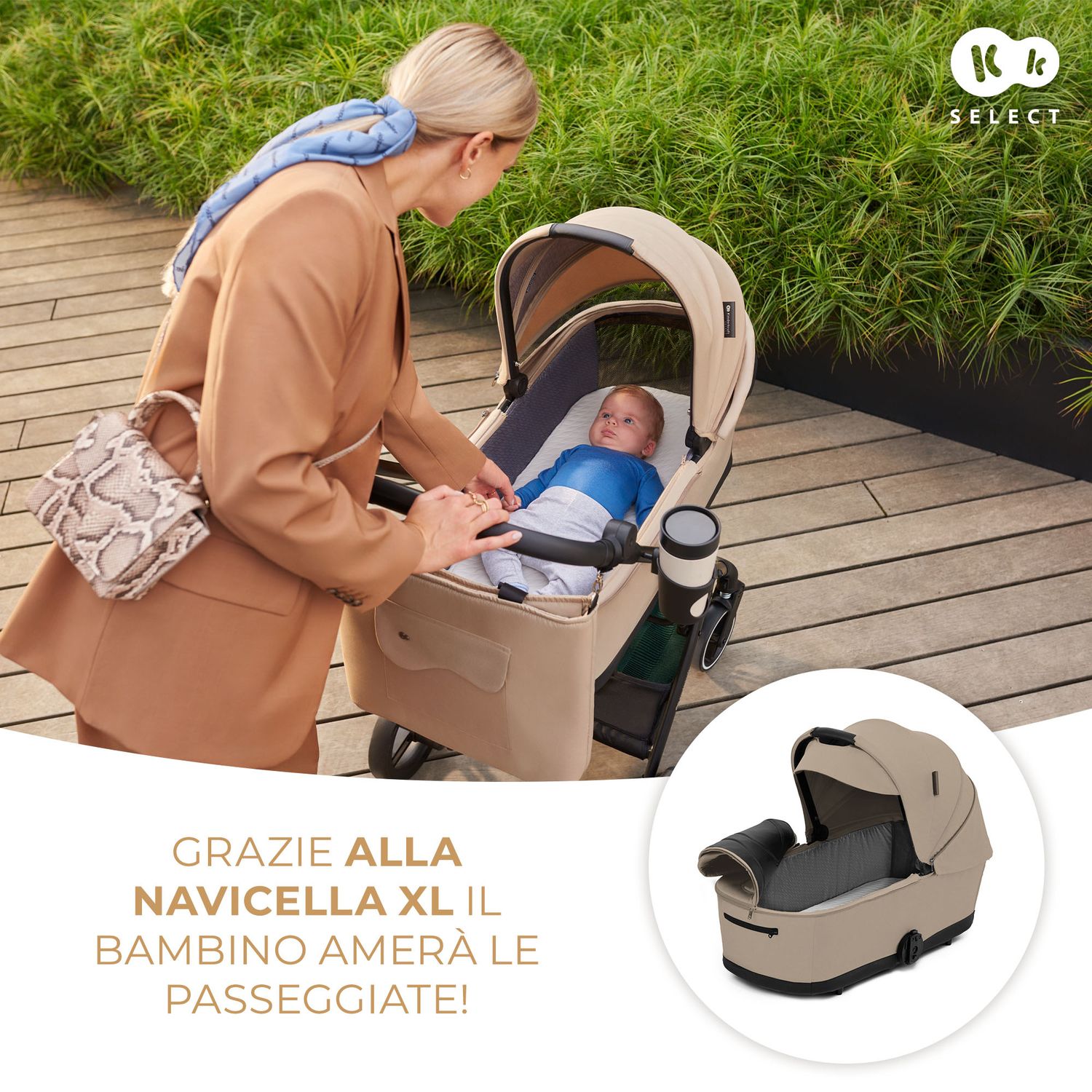 Kinderkraft passeggino 2in1 yoxi beige - KinderKraft