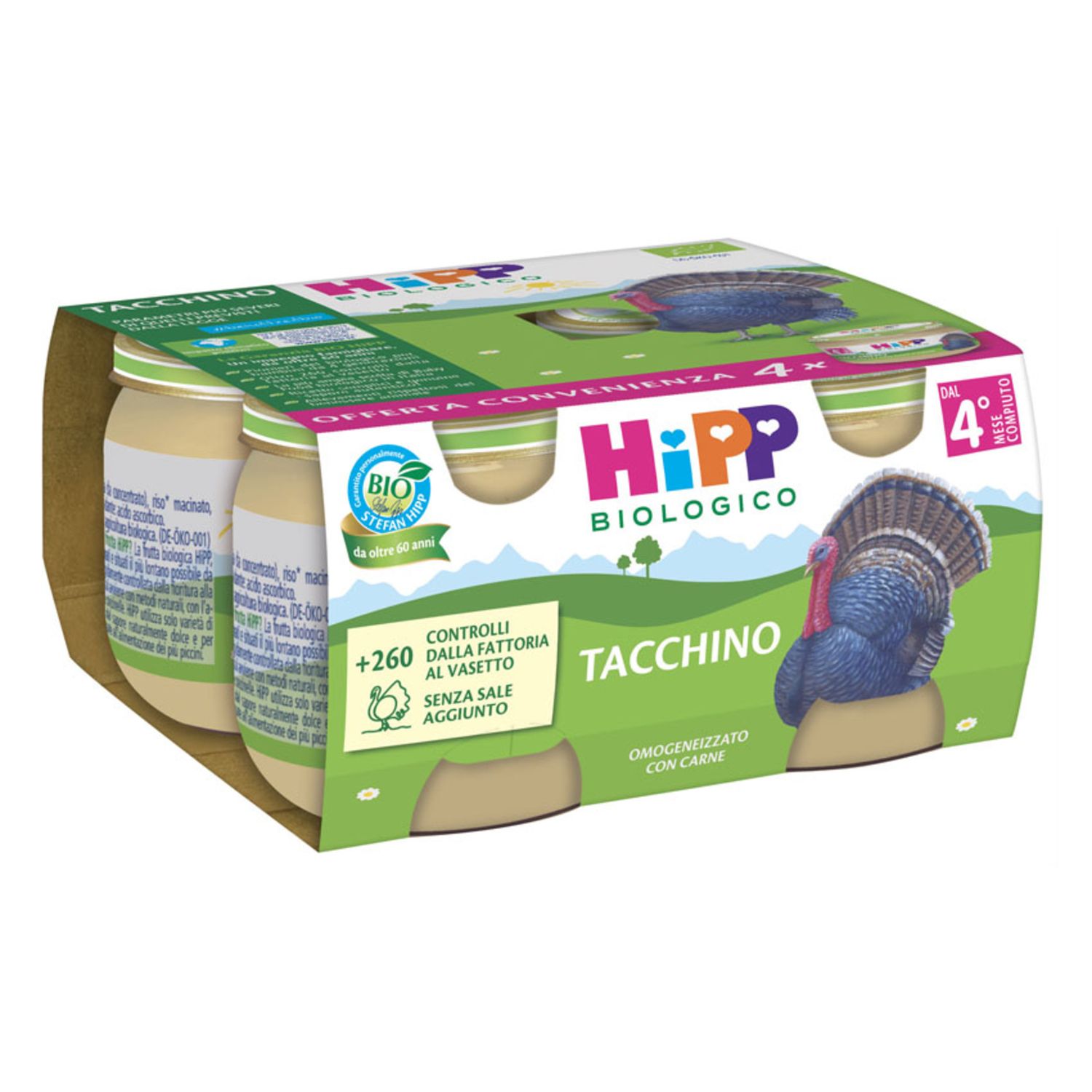 Hipp omogeneizzato tacchino 4x80g - Hipp Baby