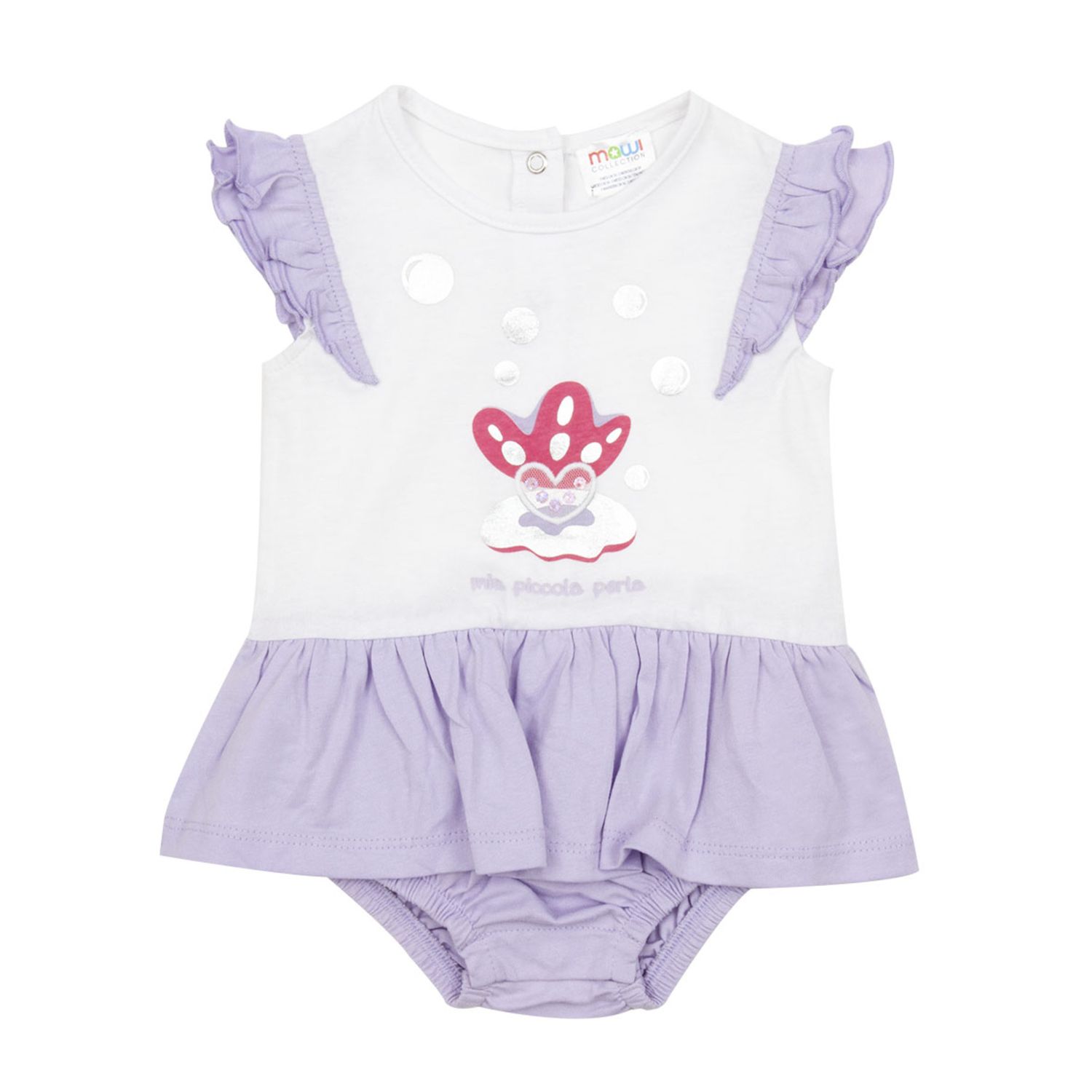 Pagliaccetto jersey con balza oeko tex - Mawi