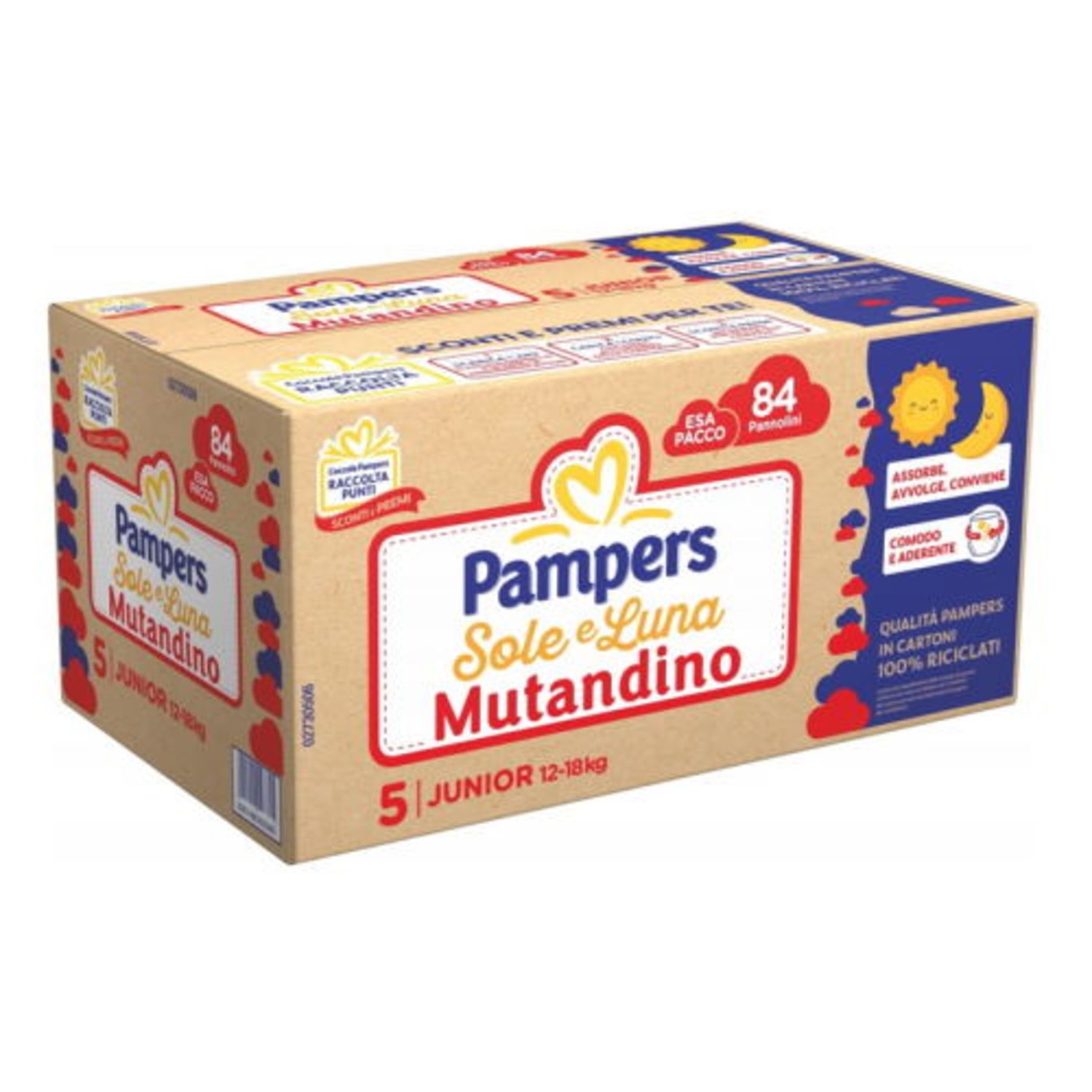 Pampers mutandina sole e luna junior 5 - esapack - 84 pezzi (taglia 5) - Catalogo Pampers