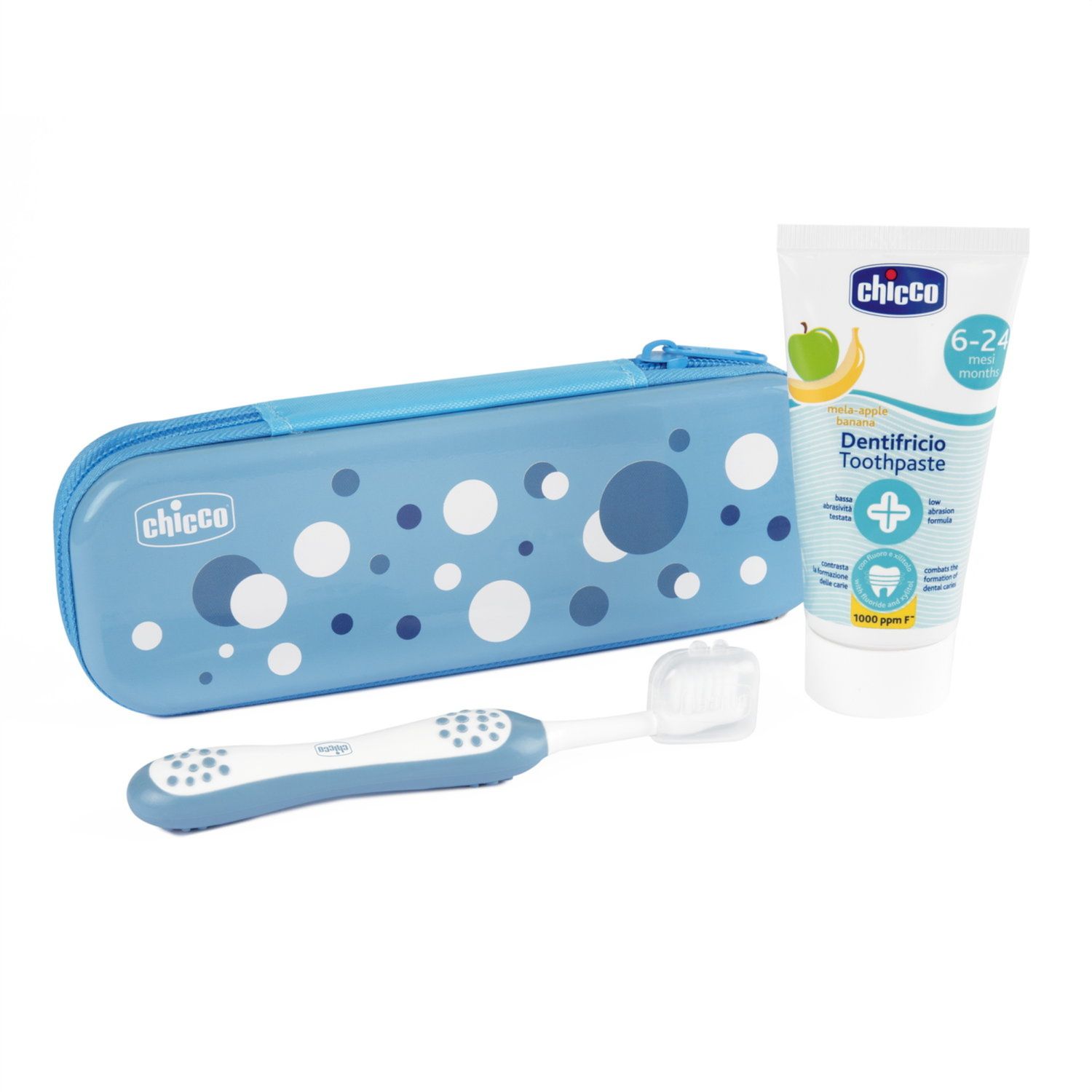 Chicco - set dentale 6m+ azzurro - Chicco