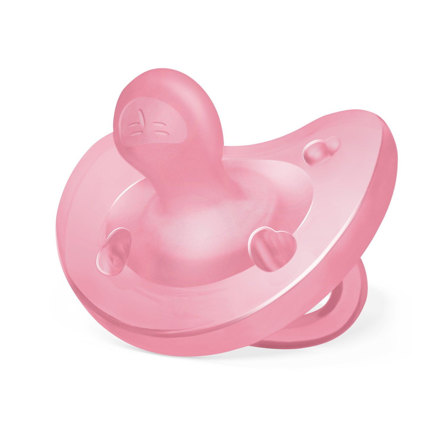 Chicco - physioforma gommotto rosa in silicone 2 pezzi | 6-16 mesi - Chicco