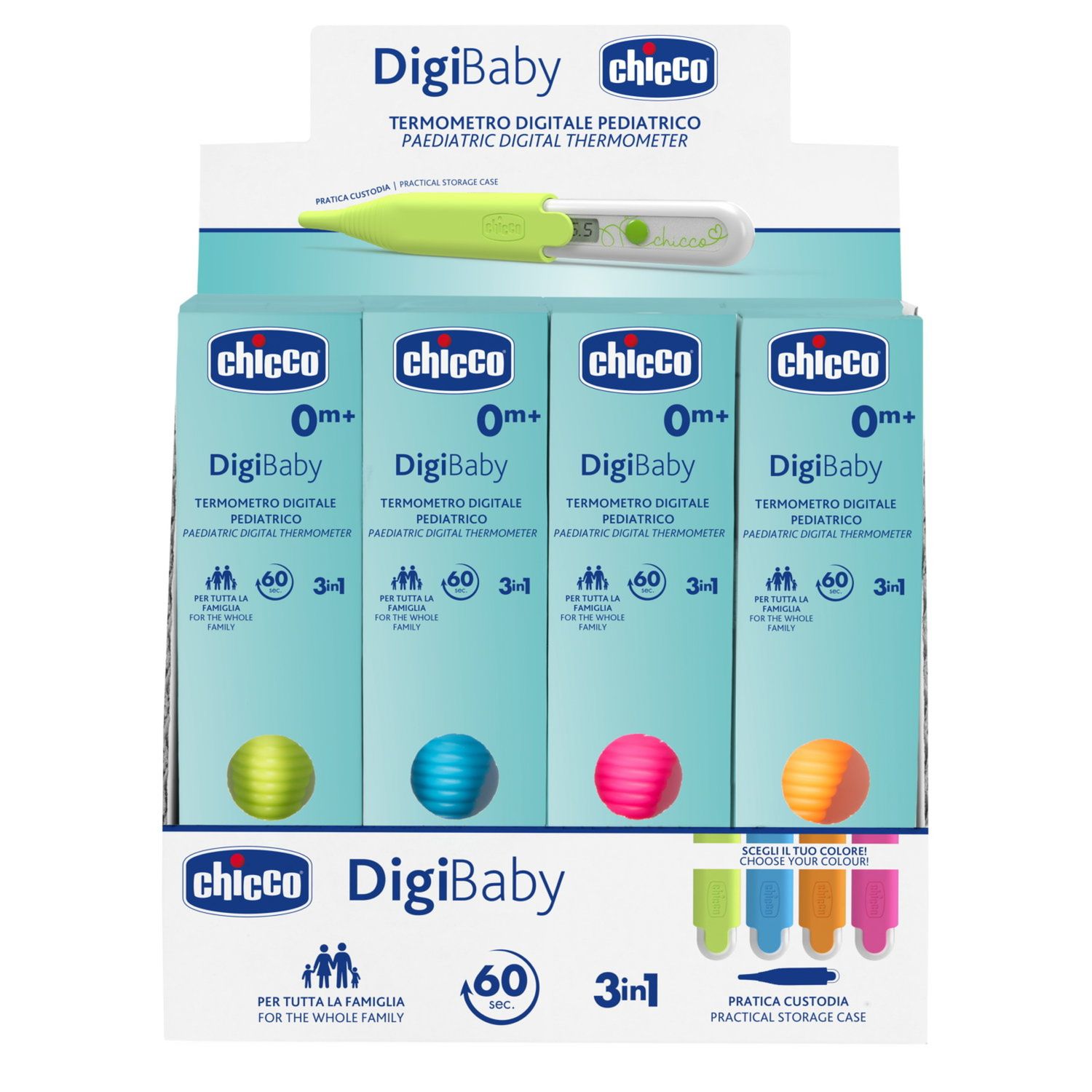 Chicco - termometro digitale digi baby - articolo assortito 4 colori - Chicco