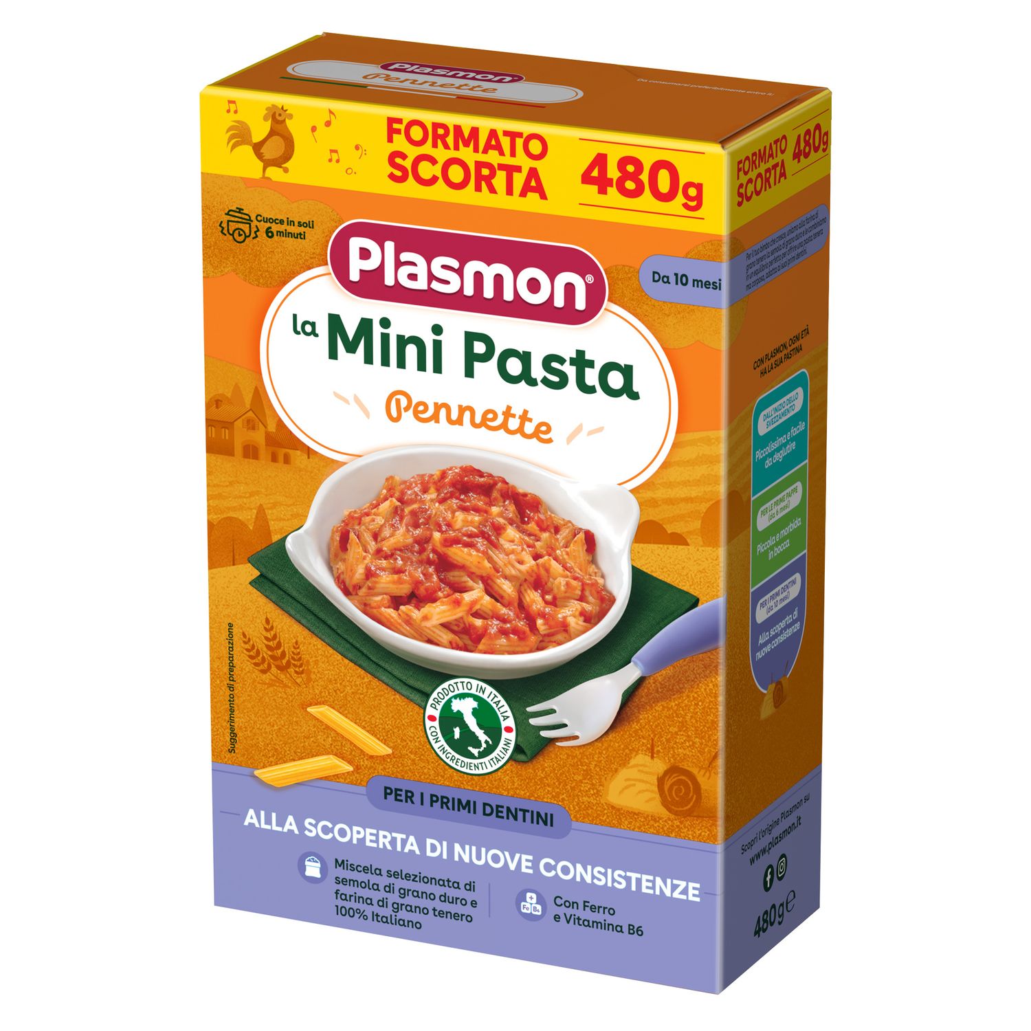 Plasmon – plasmon pasta pennette 480gr - Plasmon