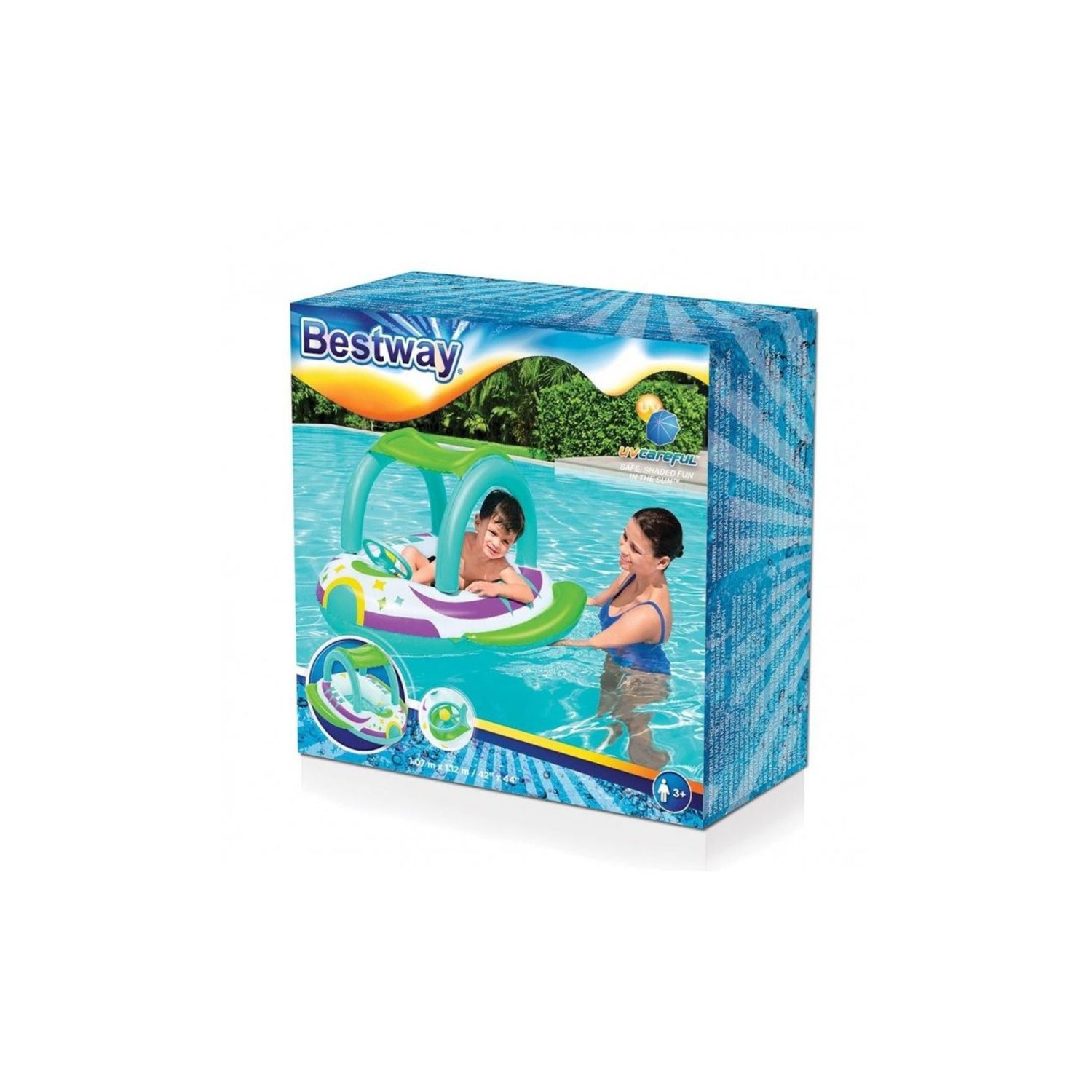 Navicella gonfiabile space con copertura 107x112cm - bestway - Bestway