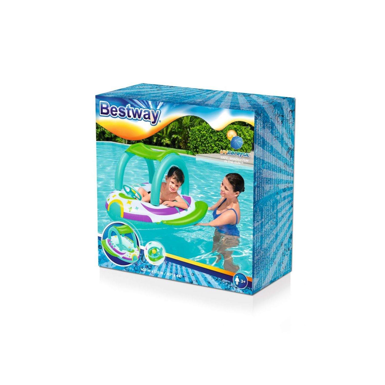 Navicella gonfiabile space con copertura 107x112cm - bestway - Bestway