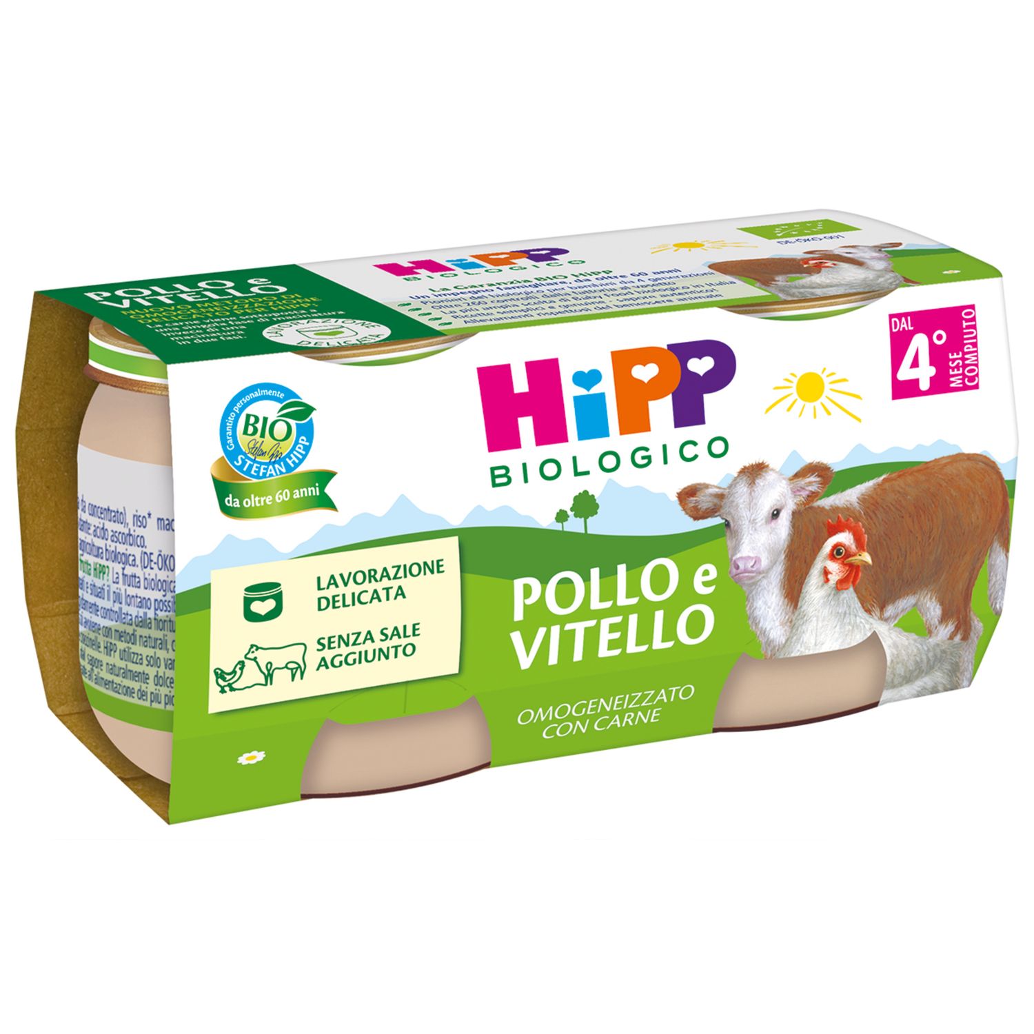 Hipp omogeneizzato pollo e vitello 2x80g - Hipp
